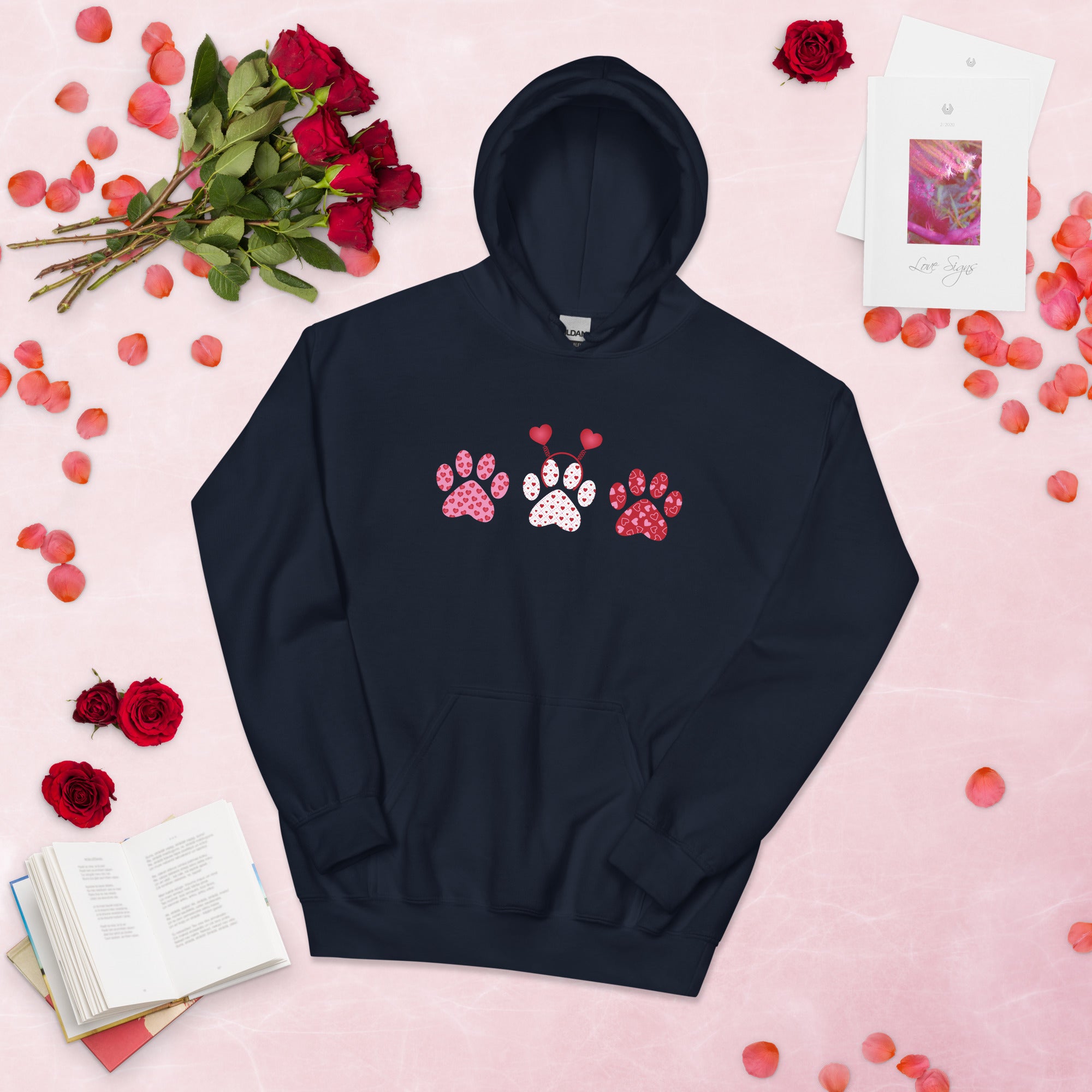 Valentine Paw Love Hoodie