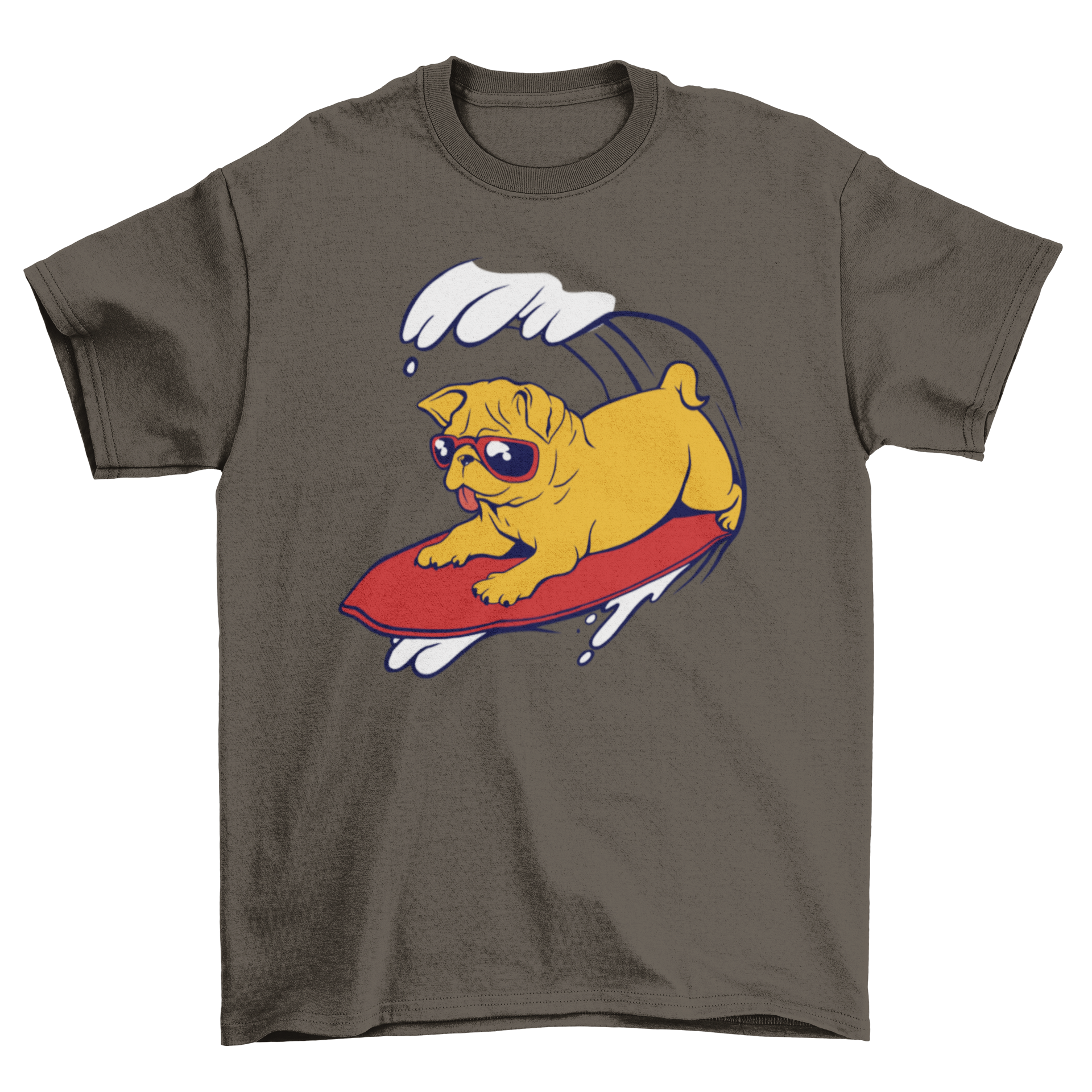 Surf's Up Pug T-Shirt