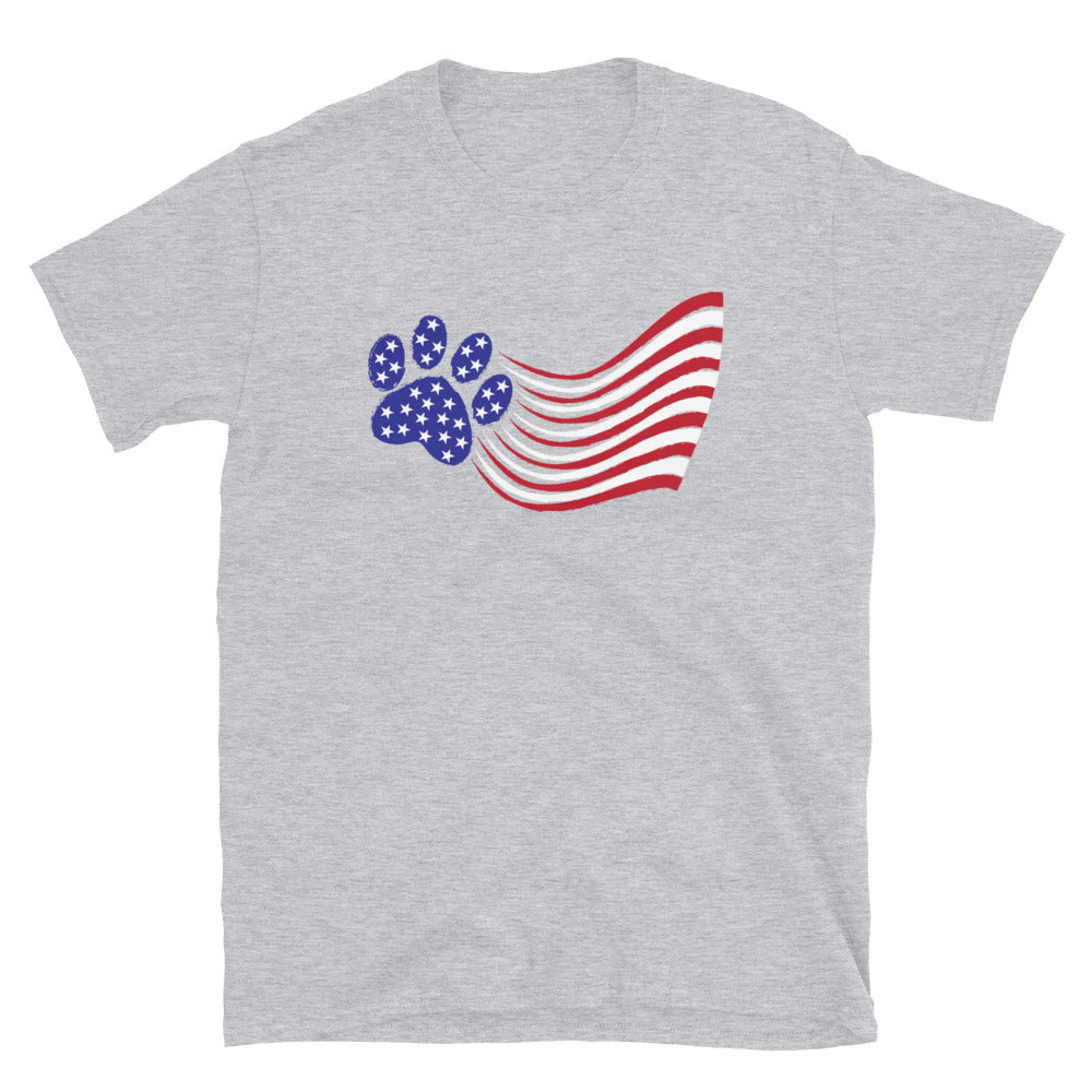 Paws and Stripes Flag T-Shirt