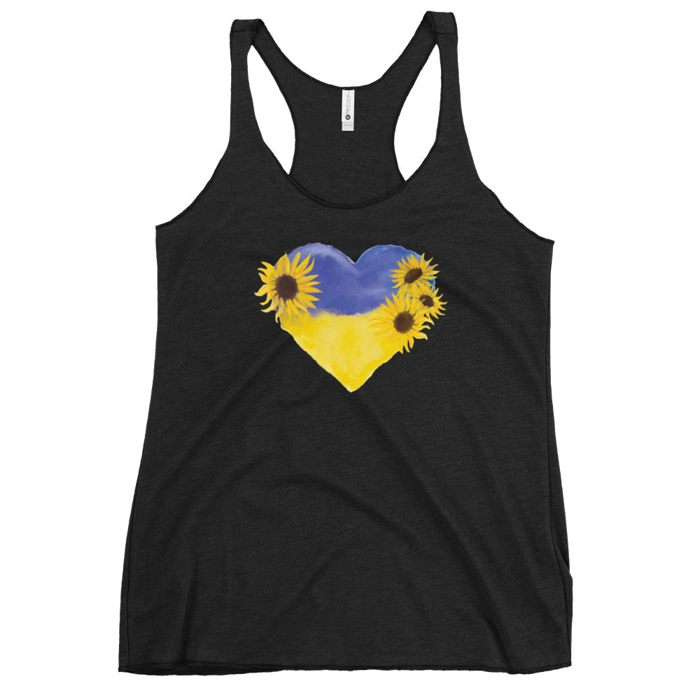 Love For Ukraine Sunflowers Women's Racerback Tank