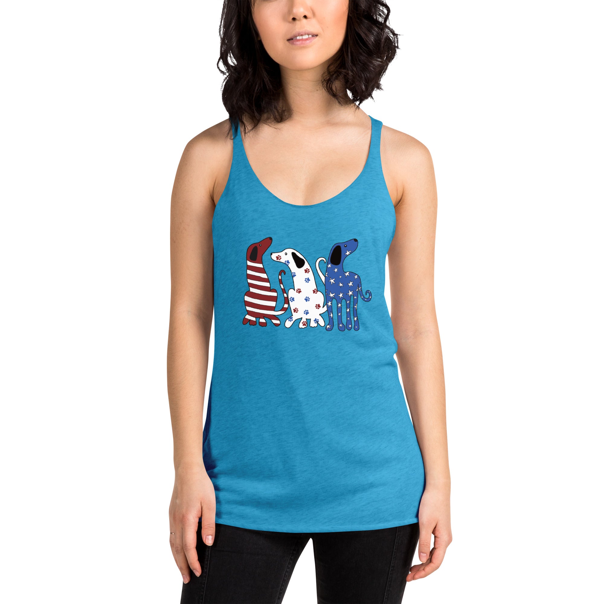 Whimsy Americana Dogs Tank