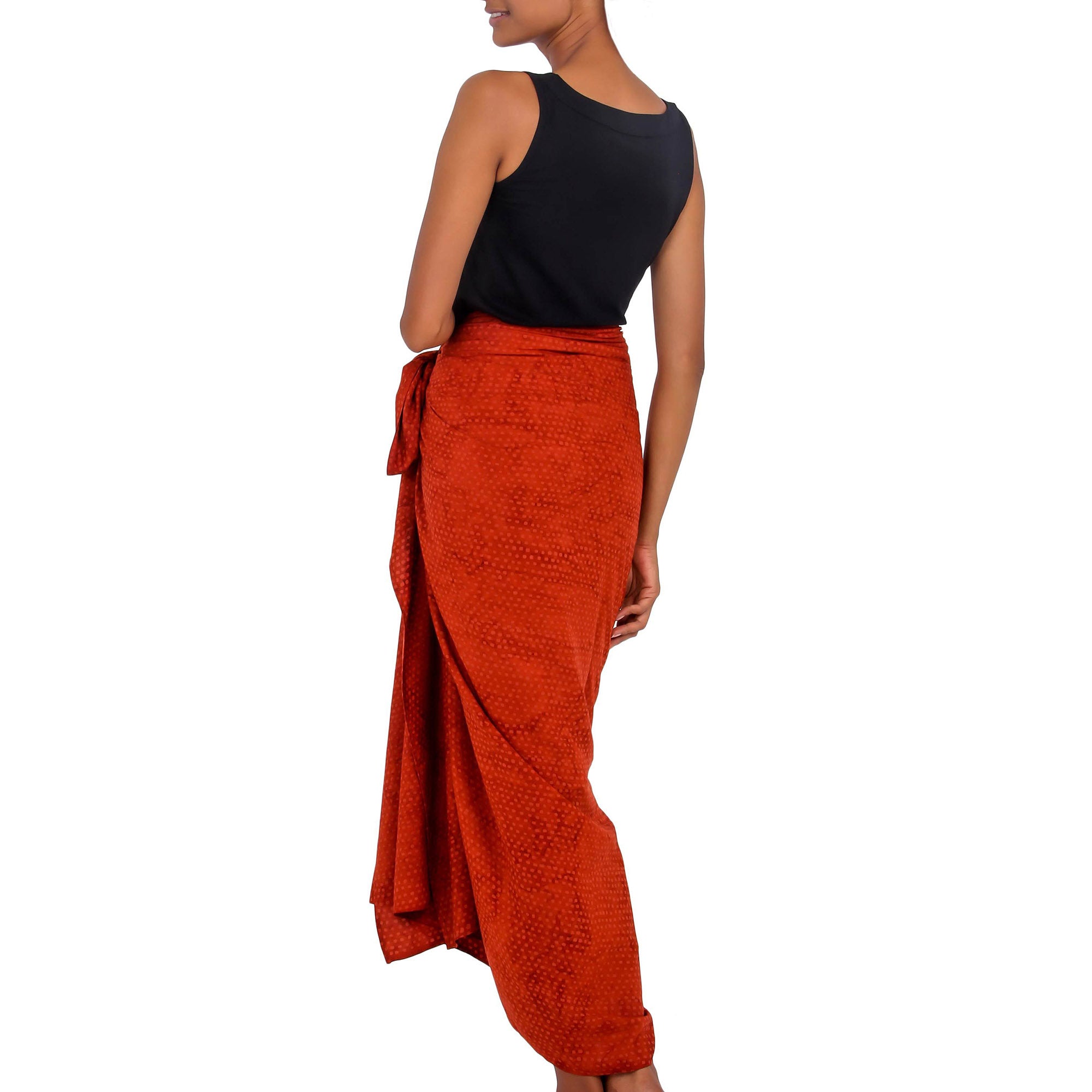 Orange Coffee Bean Cover Up Sarong