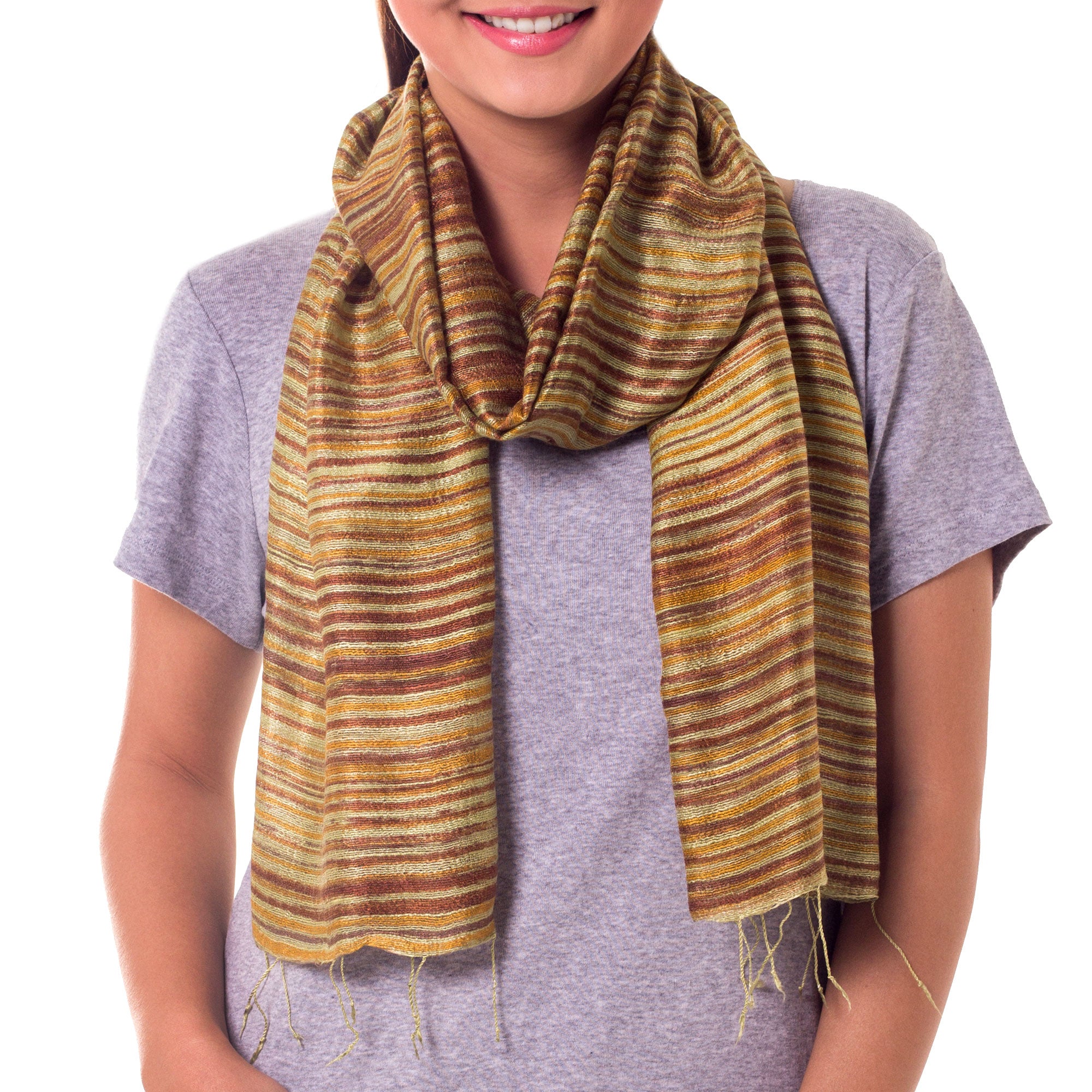 Mae Nam Khong Honey Silk Scarf