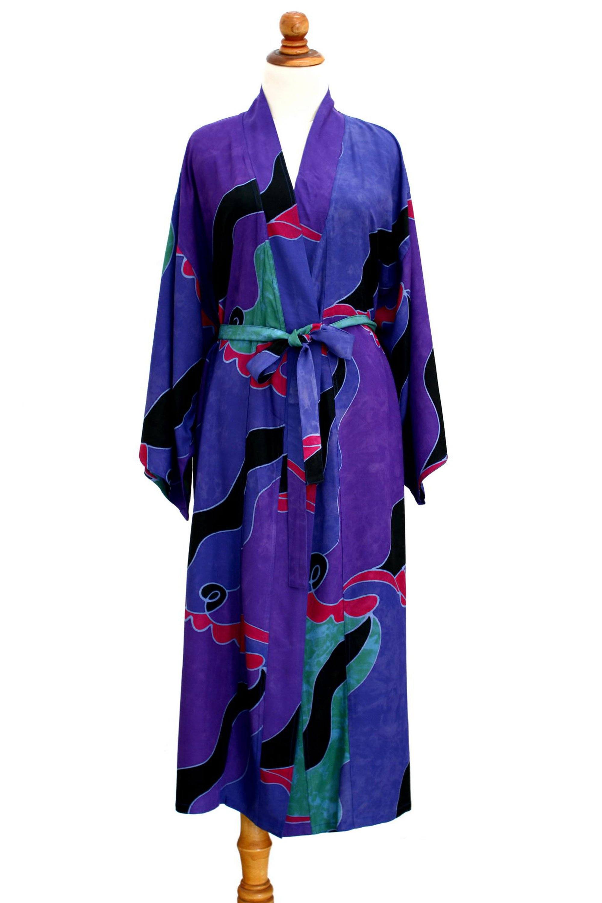 Handpainted Batik Long Robe