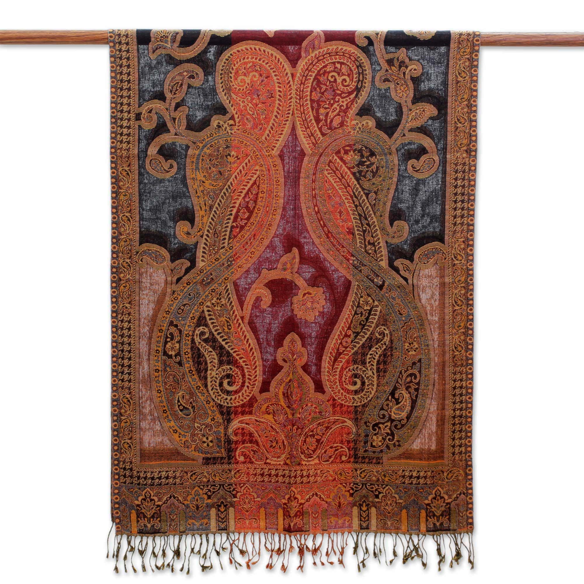 Mughal Exuberance Wool Jamawar Shawl