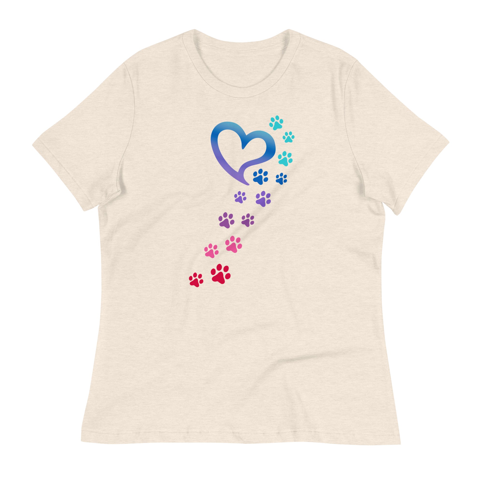 Rainbow Paws To My Heart Relaxed T-Shirt