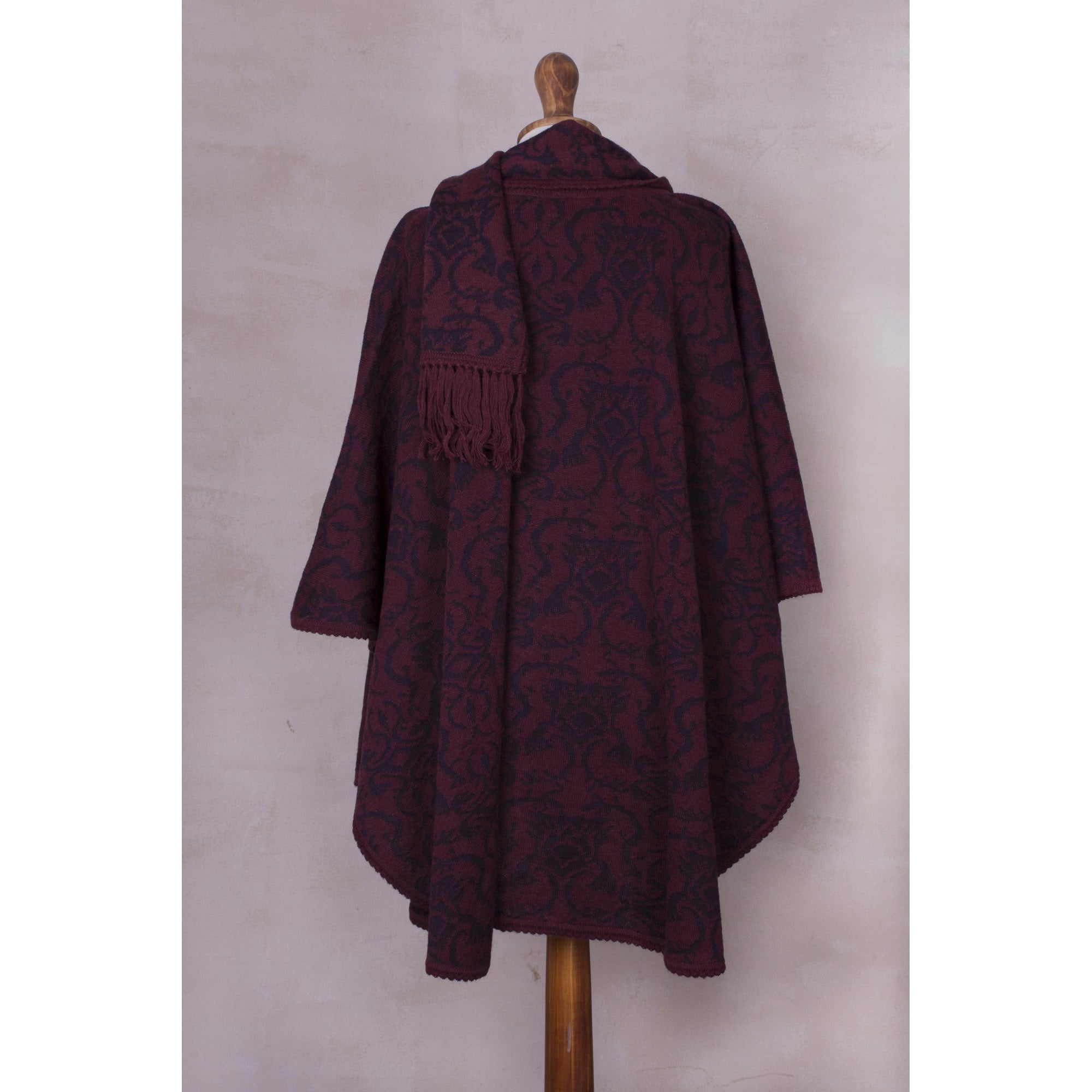 Peruvian Wildflower Reversible Ruana Cloak