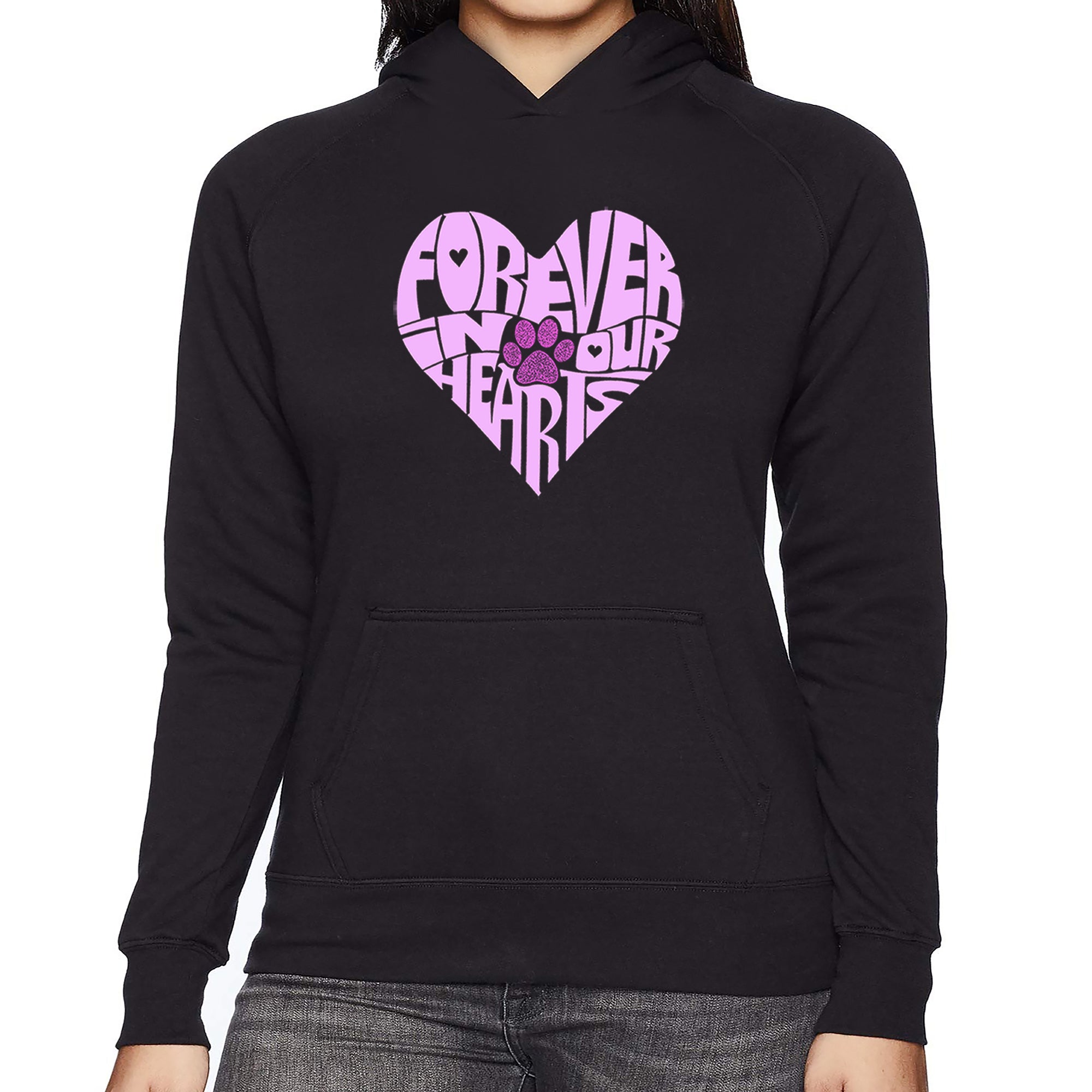 Forever In Our Hearts - Women's Word Art Hooded Sweatshirt