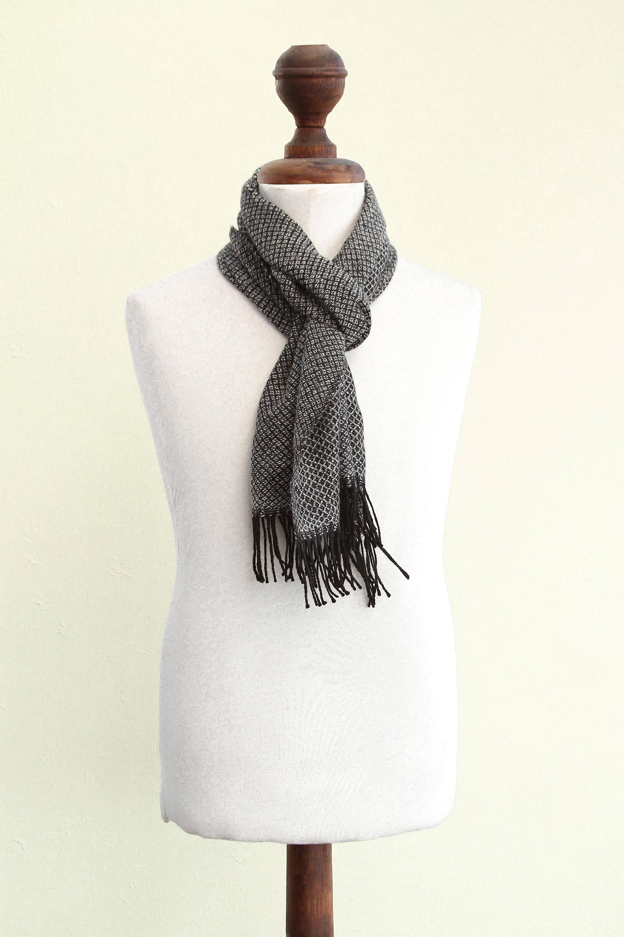 Huascaran Night Men's Alpaca Scarf