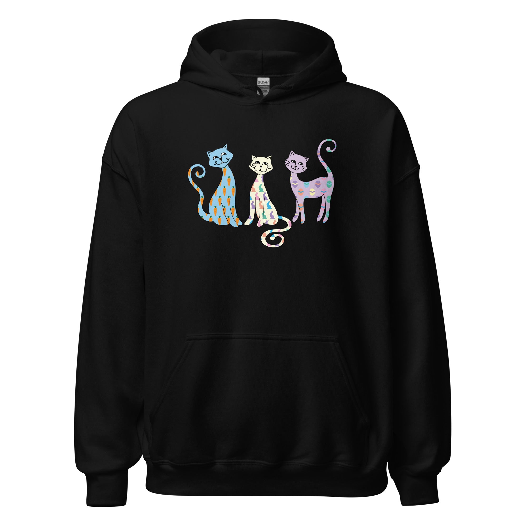 Whimsy Easter Cats Hoodie