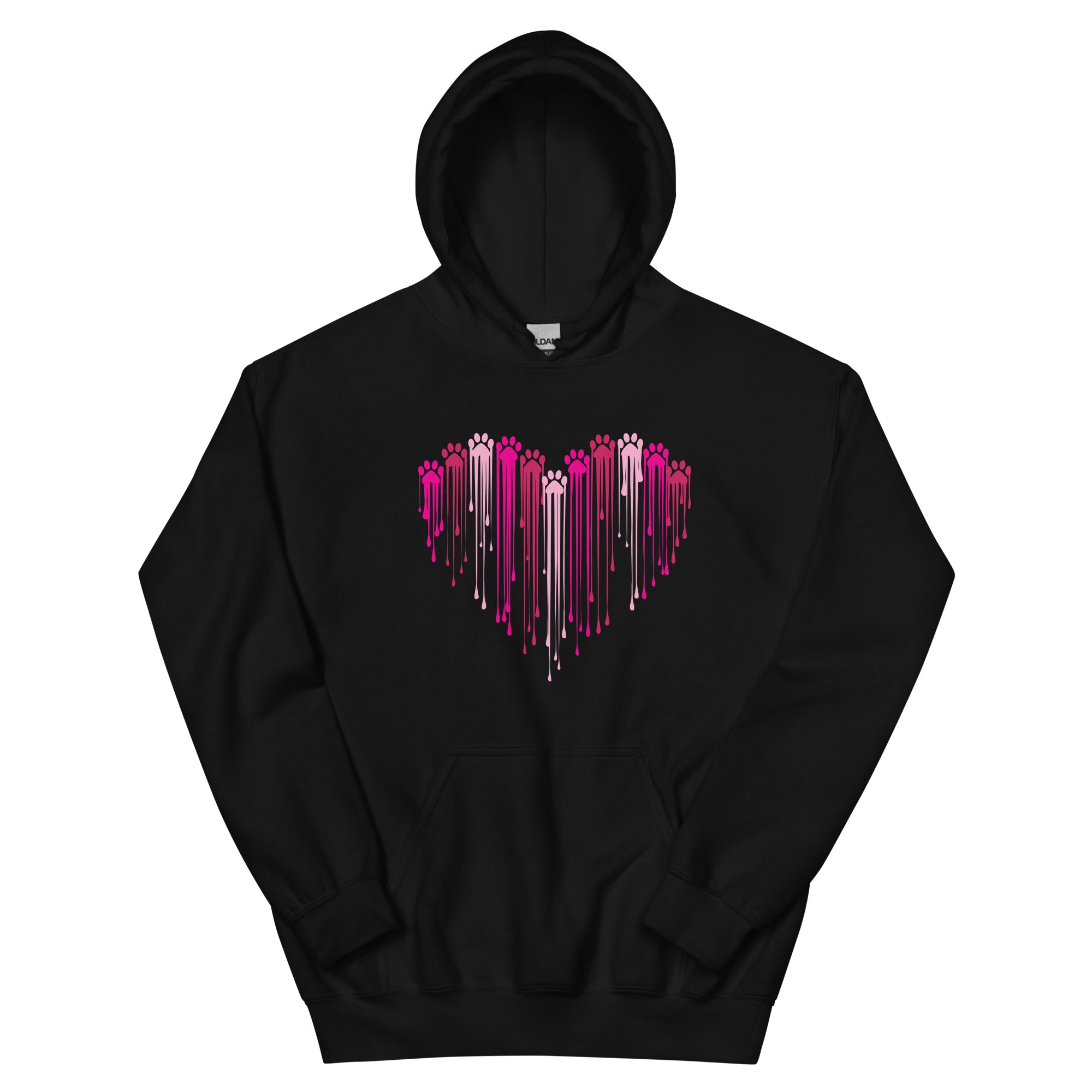 Heart Of Pink Paws Hoodie