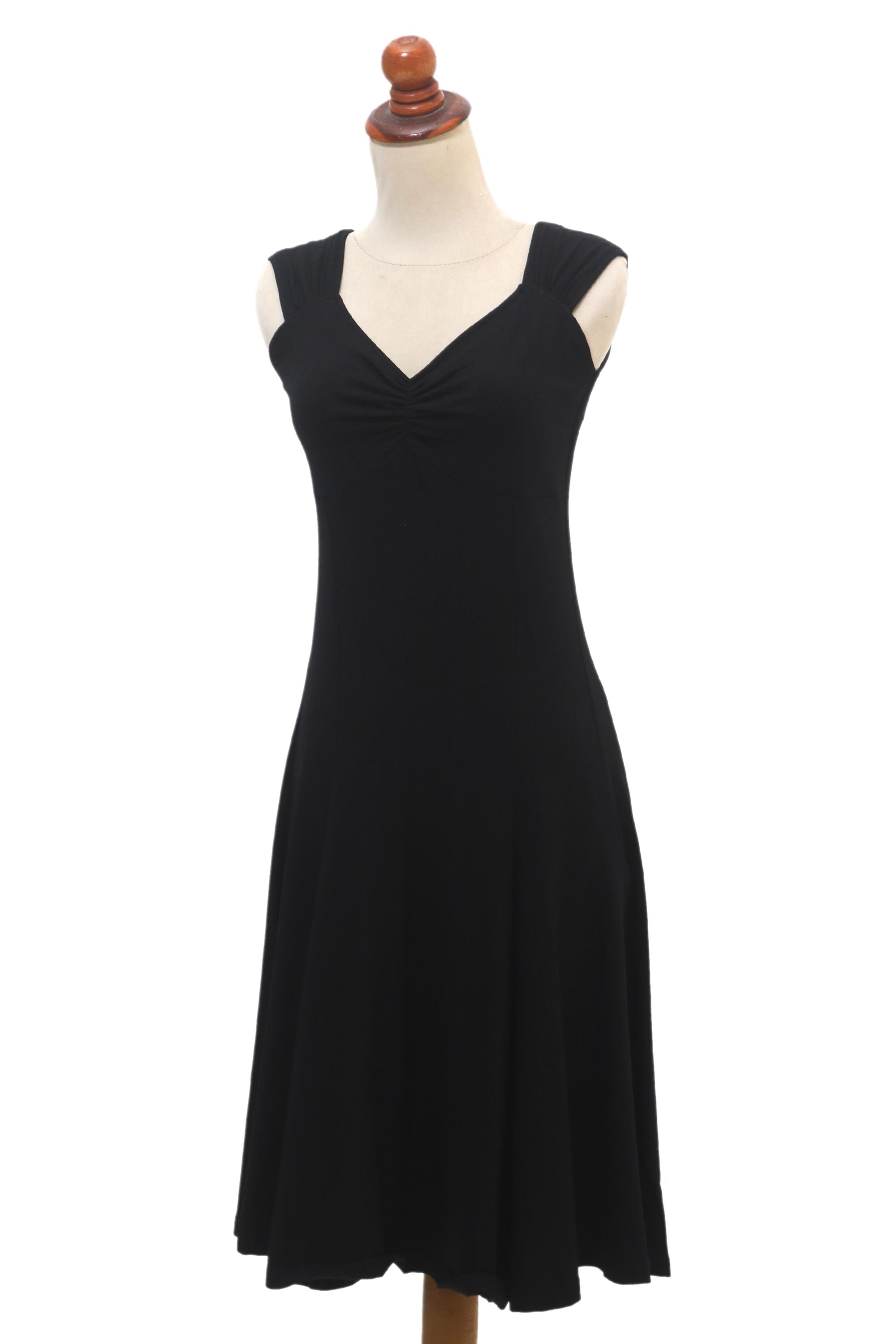 Lorena Artisan Crafted Little Black Modal Dress