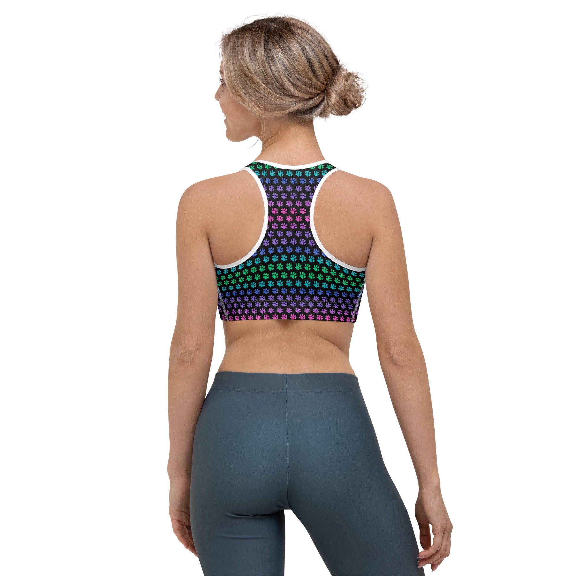 Rainbow Paw Sports Bra