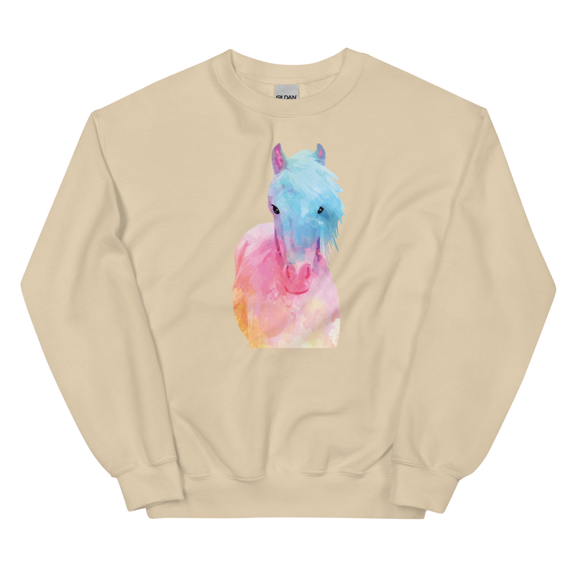 Horse in Sweet Pastels Crewneck Sweatshirt