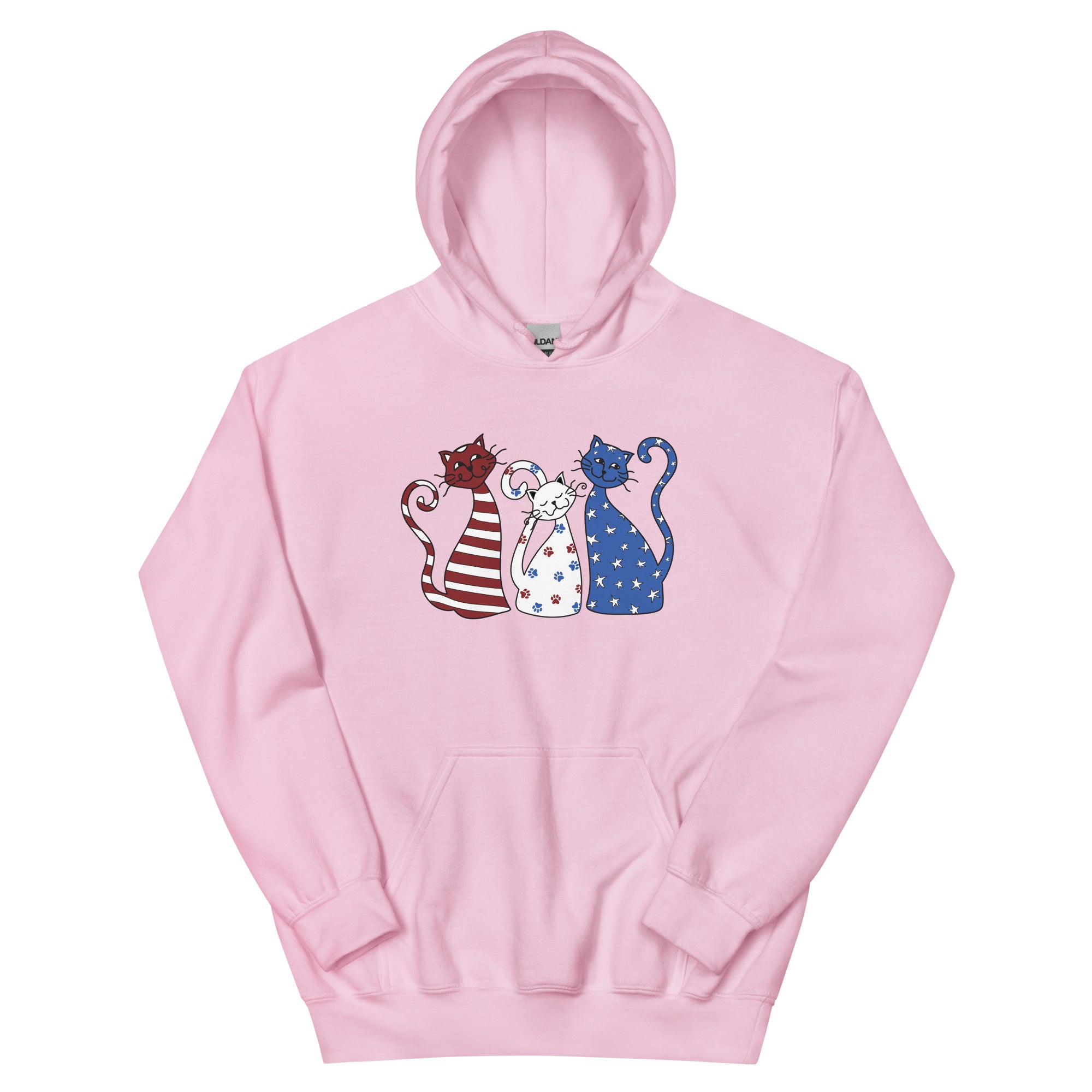 Whimsy Americana Cats Hoodie