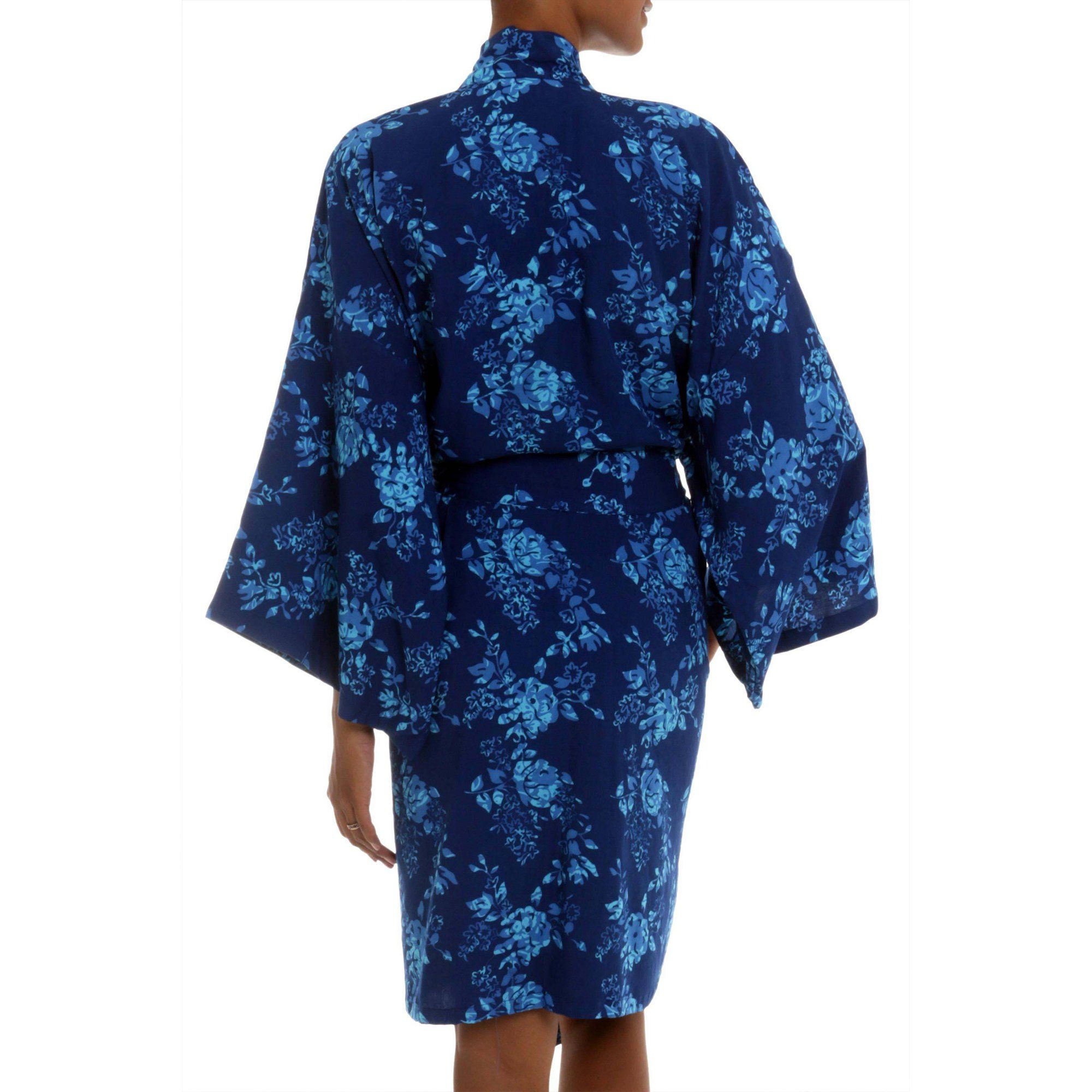 Blue Handcrafted Batik Robe