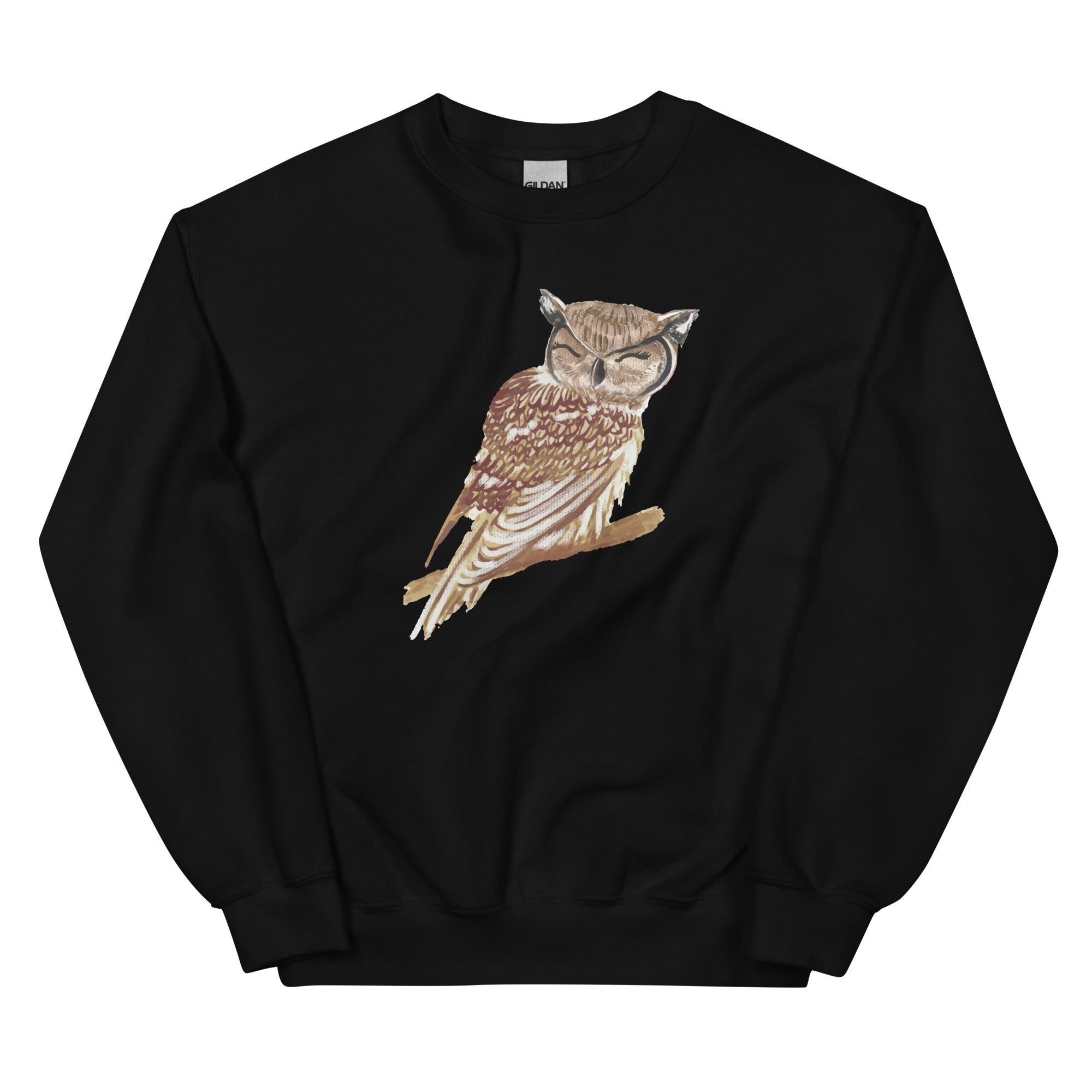 Owl on a Branch Crewneck Sweatshirt