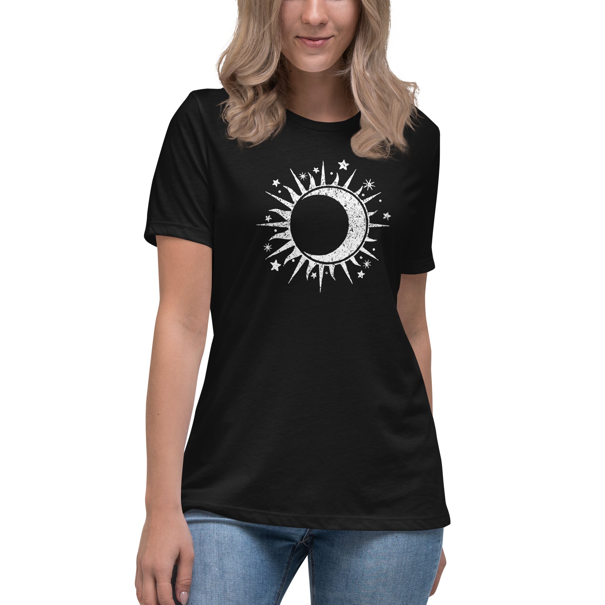 Celestial Sun & Moon Women's Relaxed T-Shirt