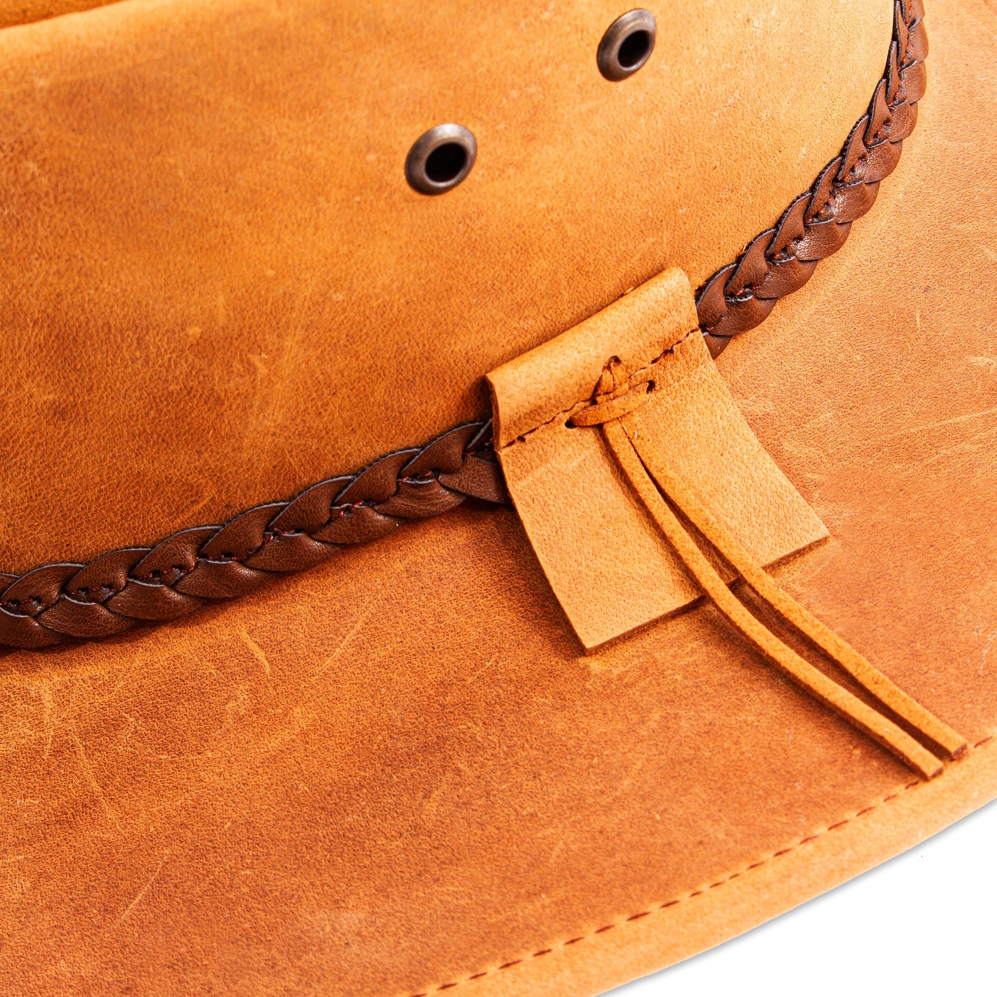 Cattleman Ranger Golden Tan Men's Leather Hat