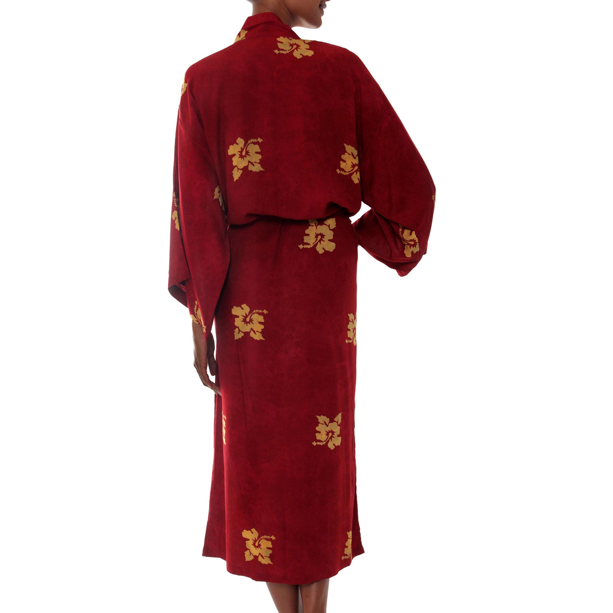 Red Passion Women's Handmade Batik Robe