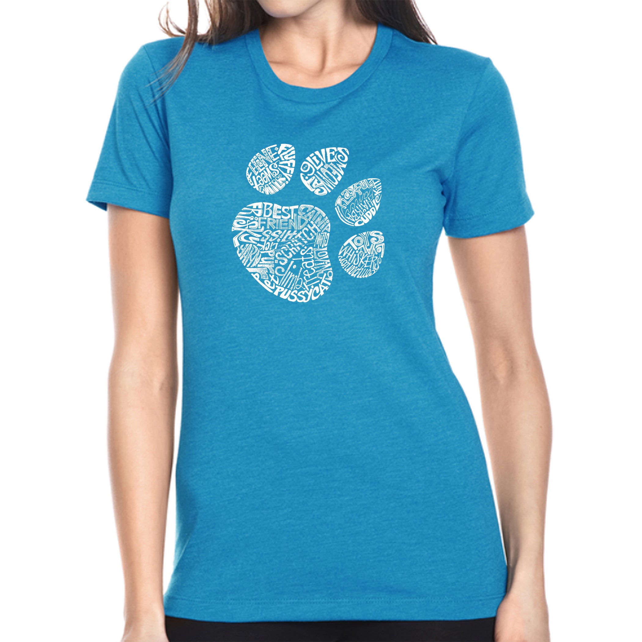 Cat Paw  - Women's Premium Blend Word Art T-Shirt