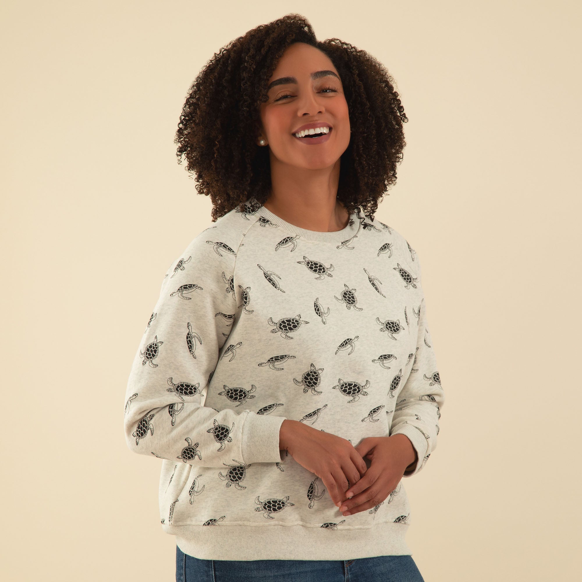 Turtle Fun Crew Neck Sweatshirt