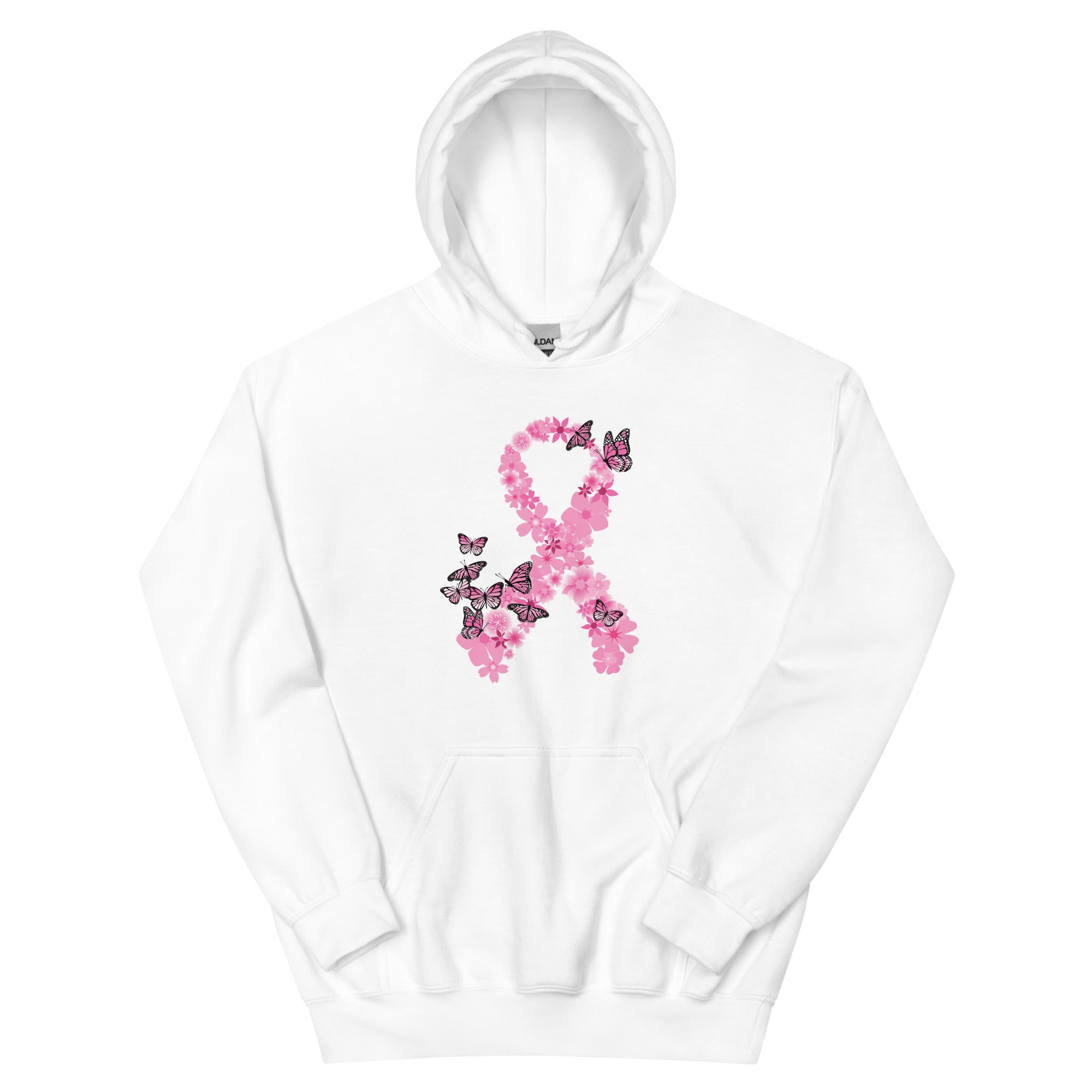 Pink Ribbon Butterflies Take Flight Hoodie