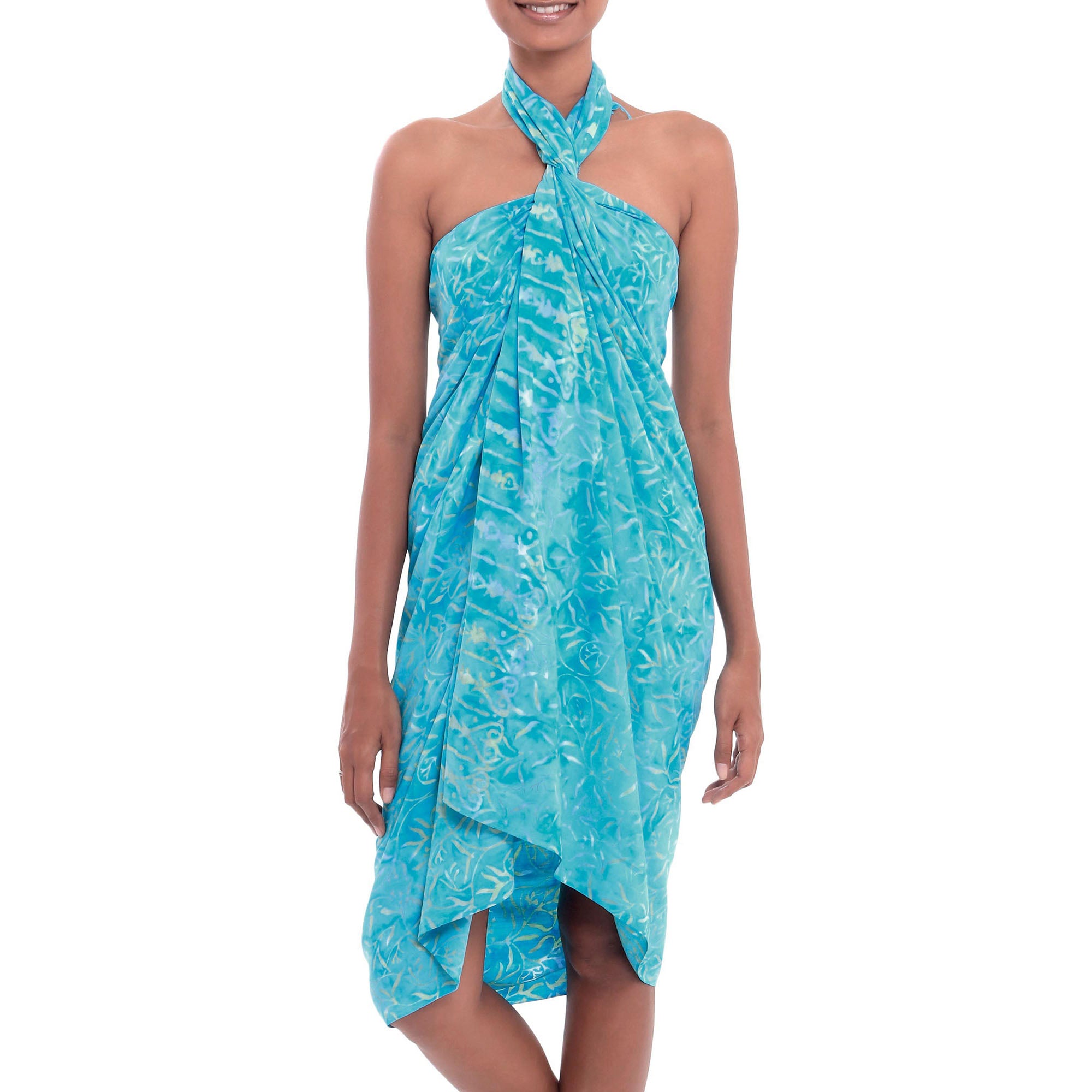 Cerulean Eden Blue Batik Sarong