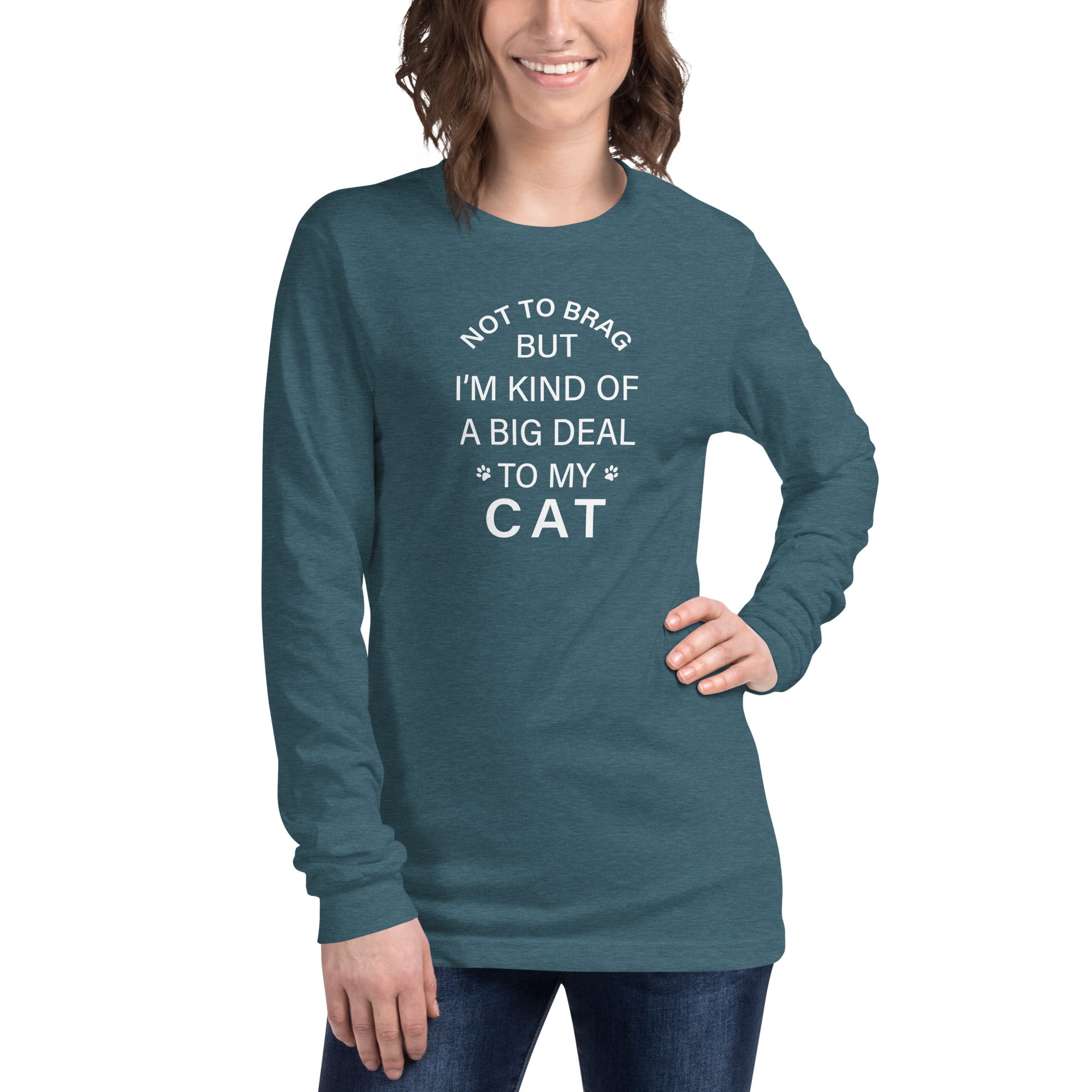 Not To Brag Cat Long Sleeve Tee