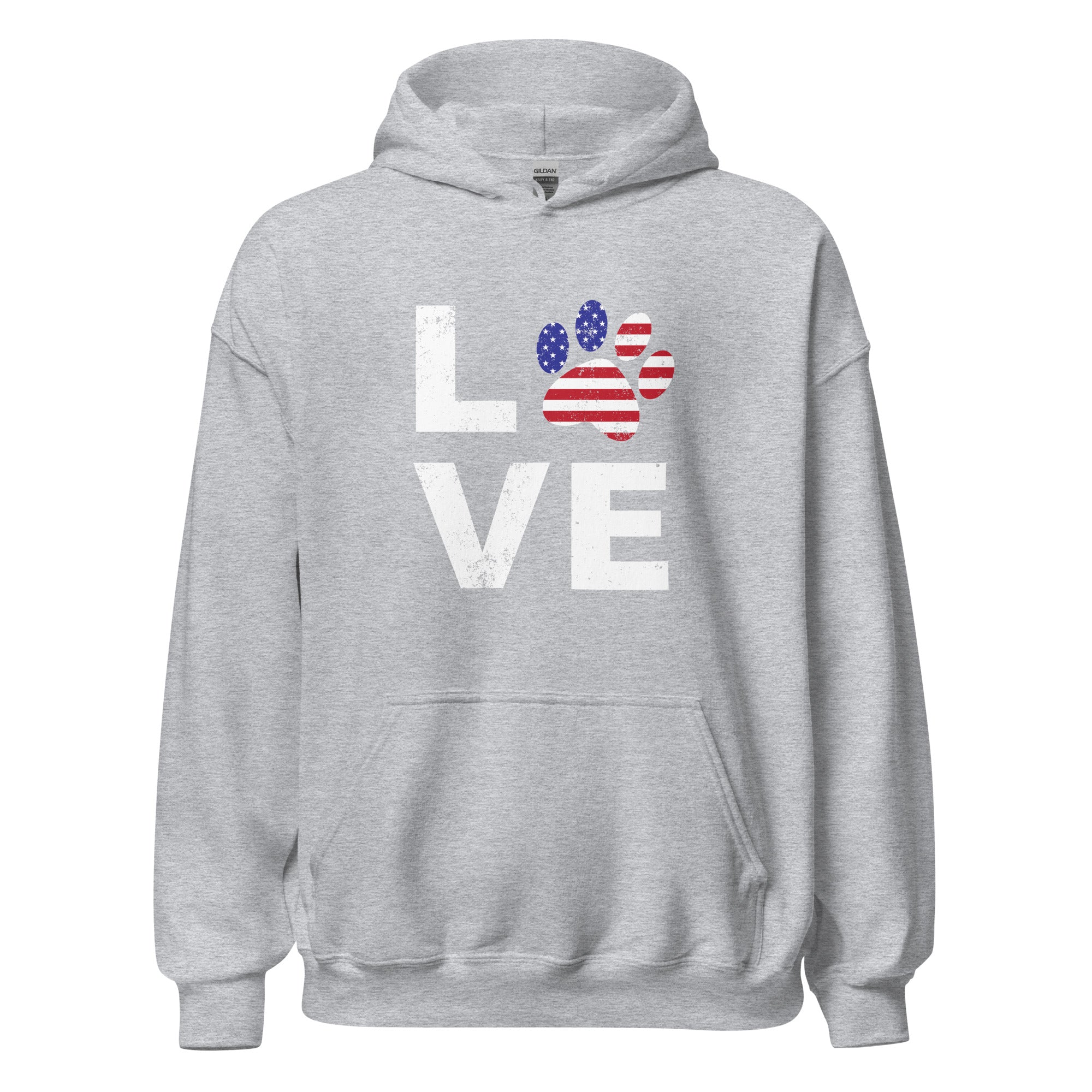 Patriotic Paw Love Hoodie