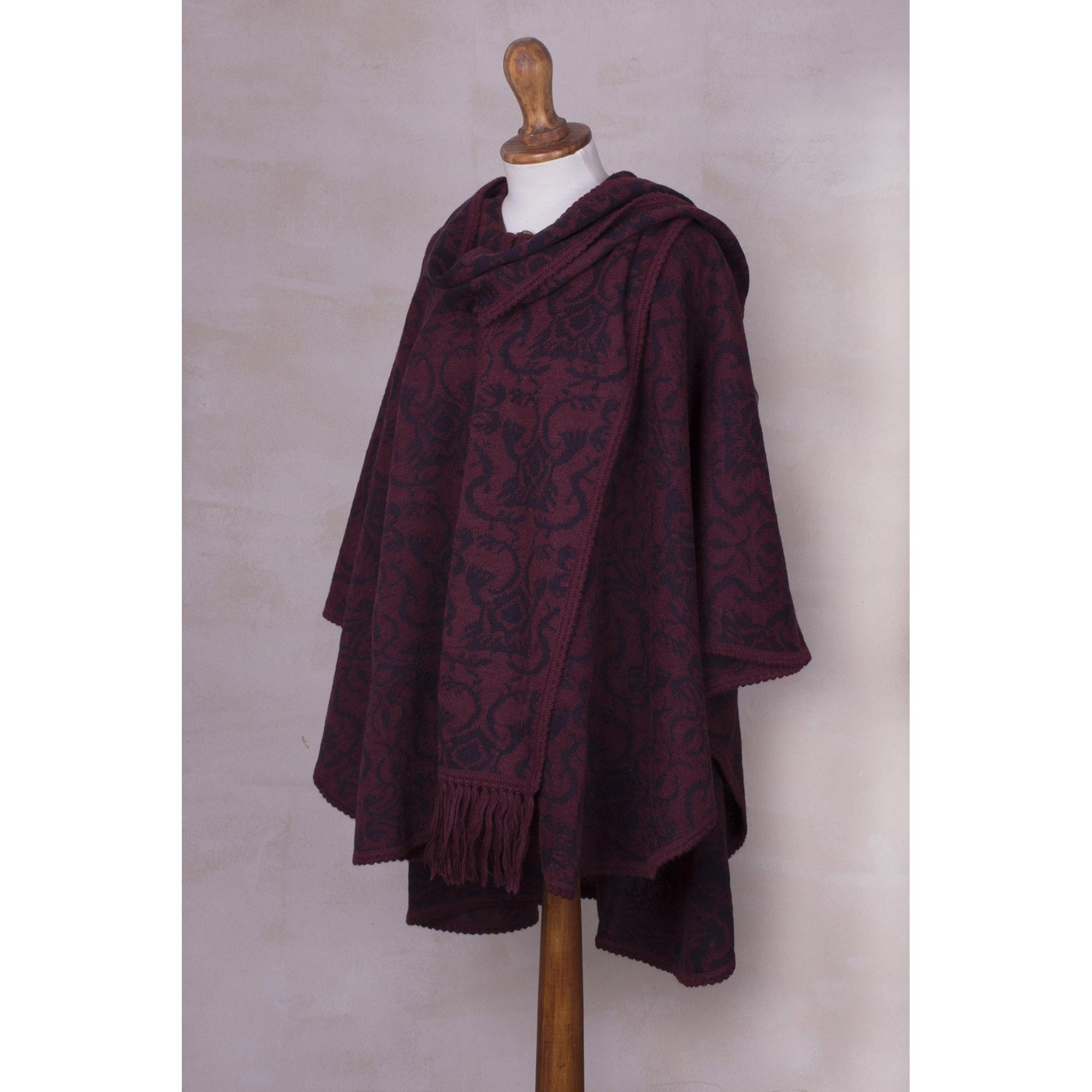 Peruvian Wildflower Reversible Ruana Cloak