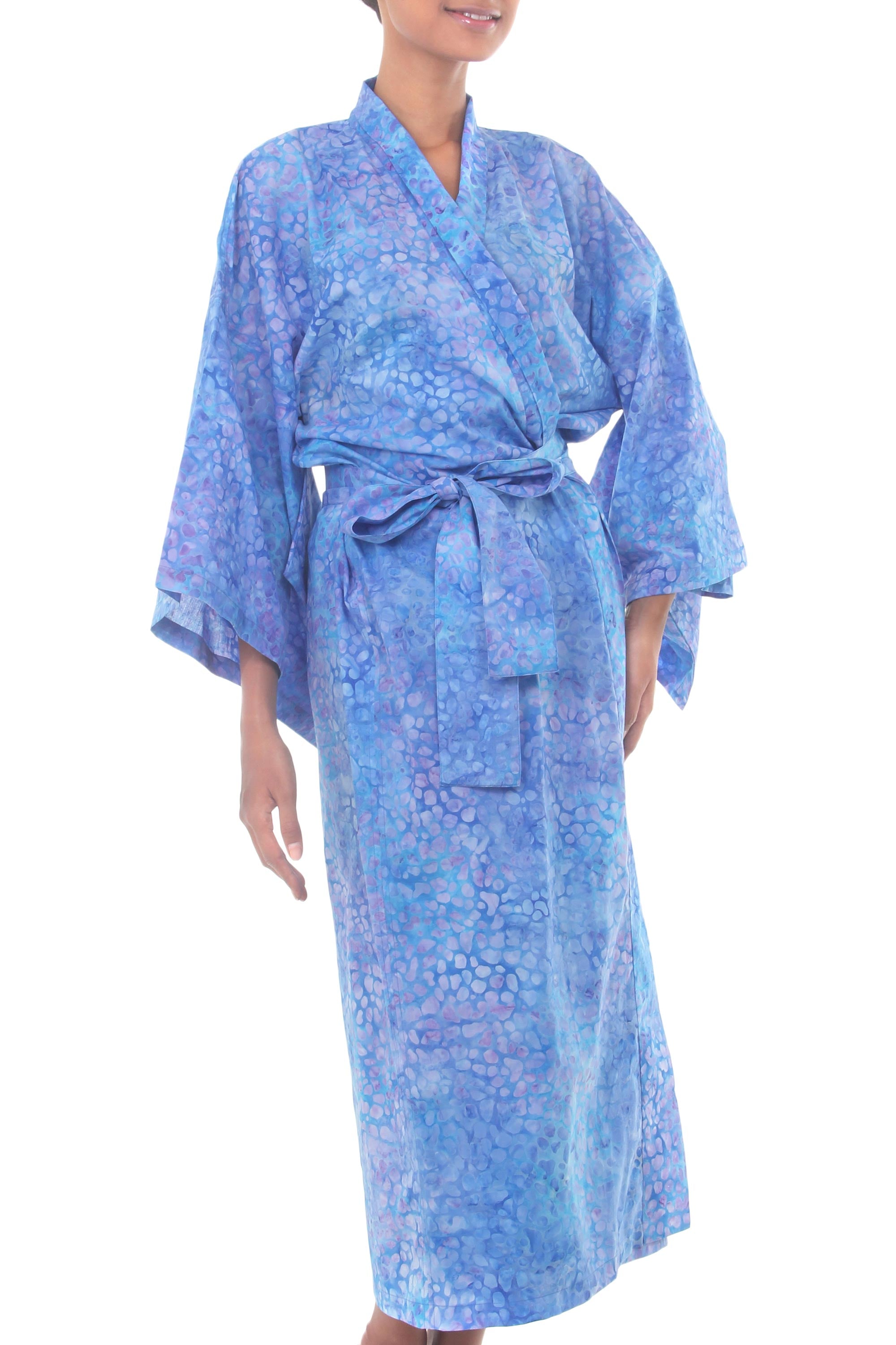 Rushing River Women's Batik Cotton Robe