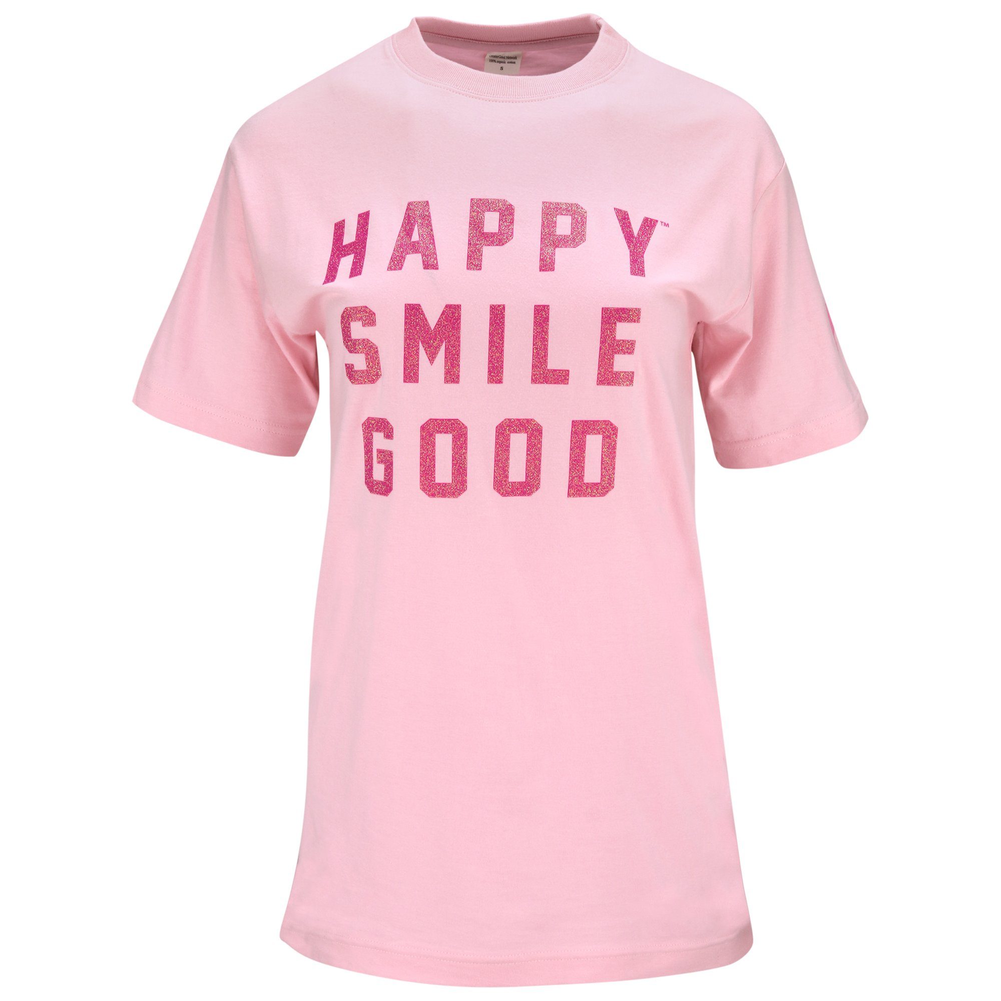 Pink Ribbon Happy Smile Good Adult T-Shirt