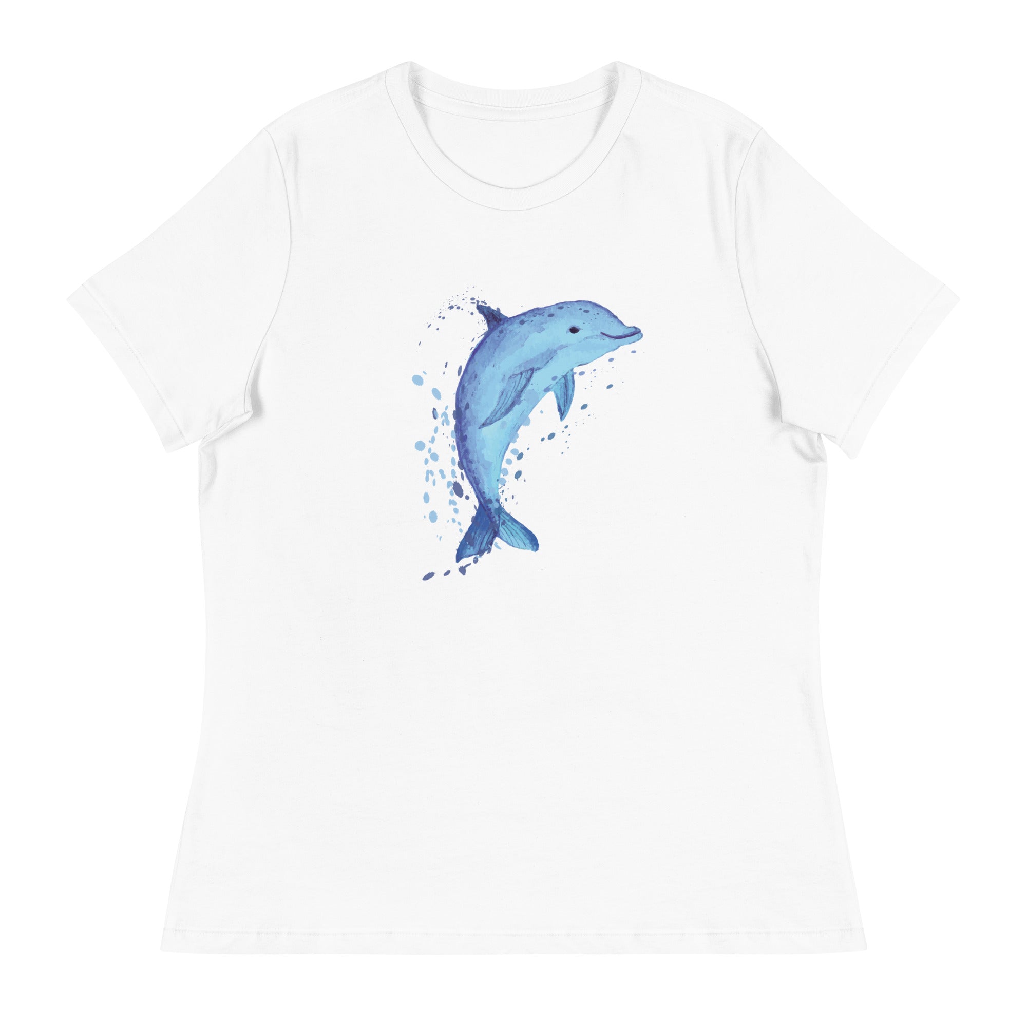 Sweet & Splashing Dolphin Women's Relaxed T-Shirt