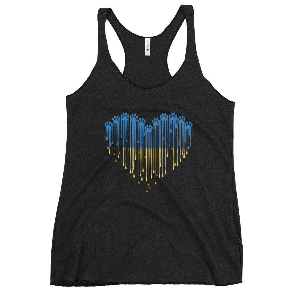 Paw Love For Ukraine Women's Racerback Tank