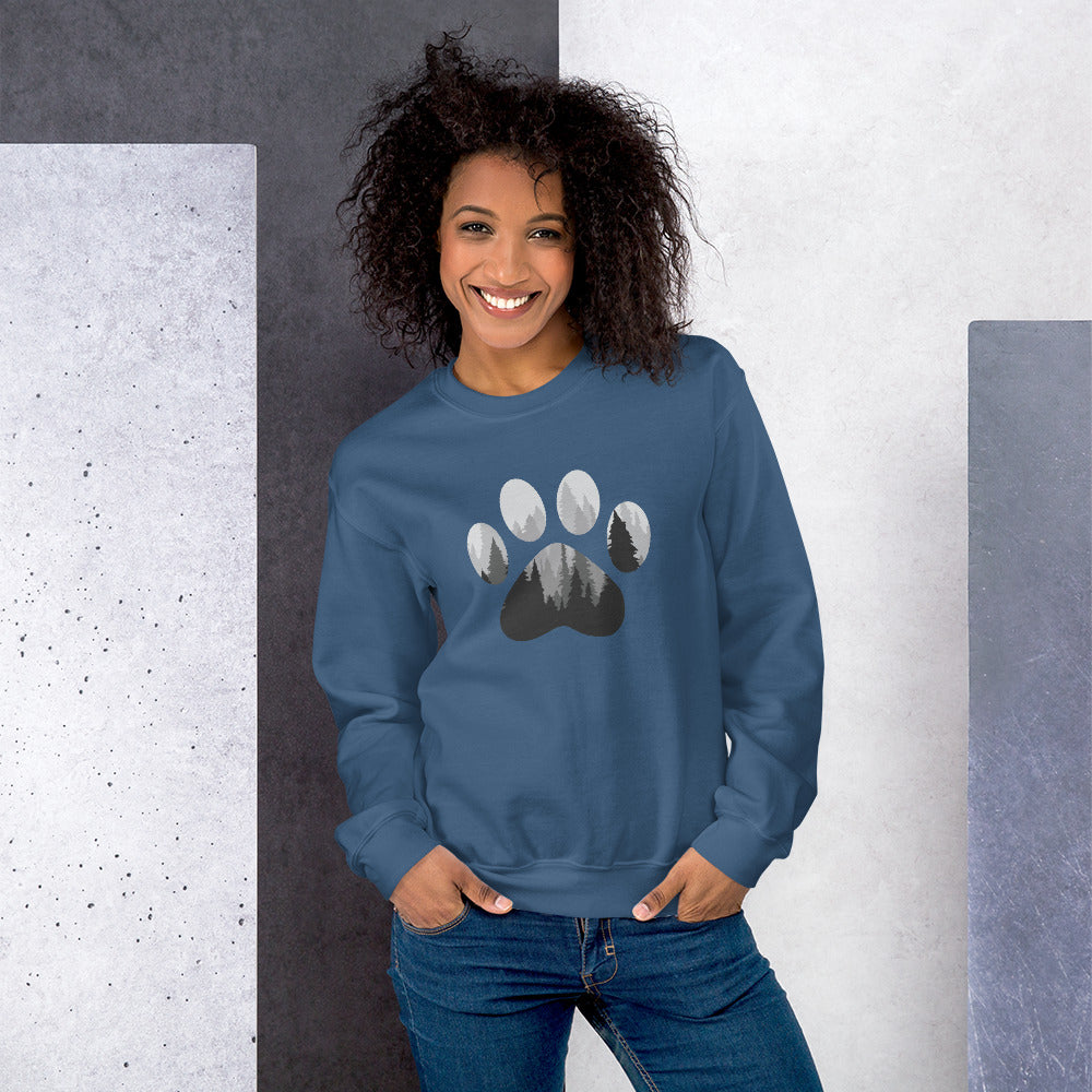 Nature View Paw Crewneck Sweatshirt