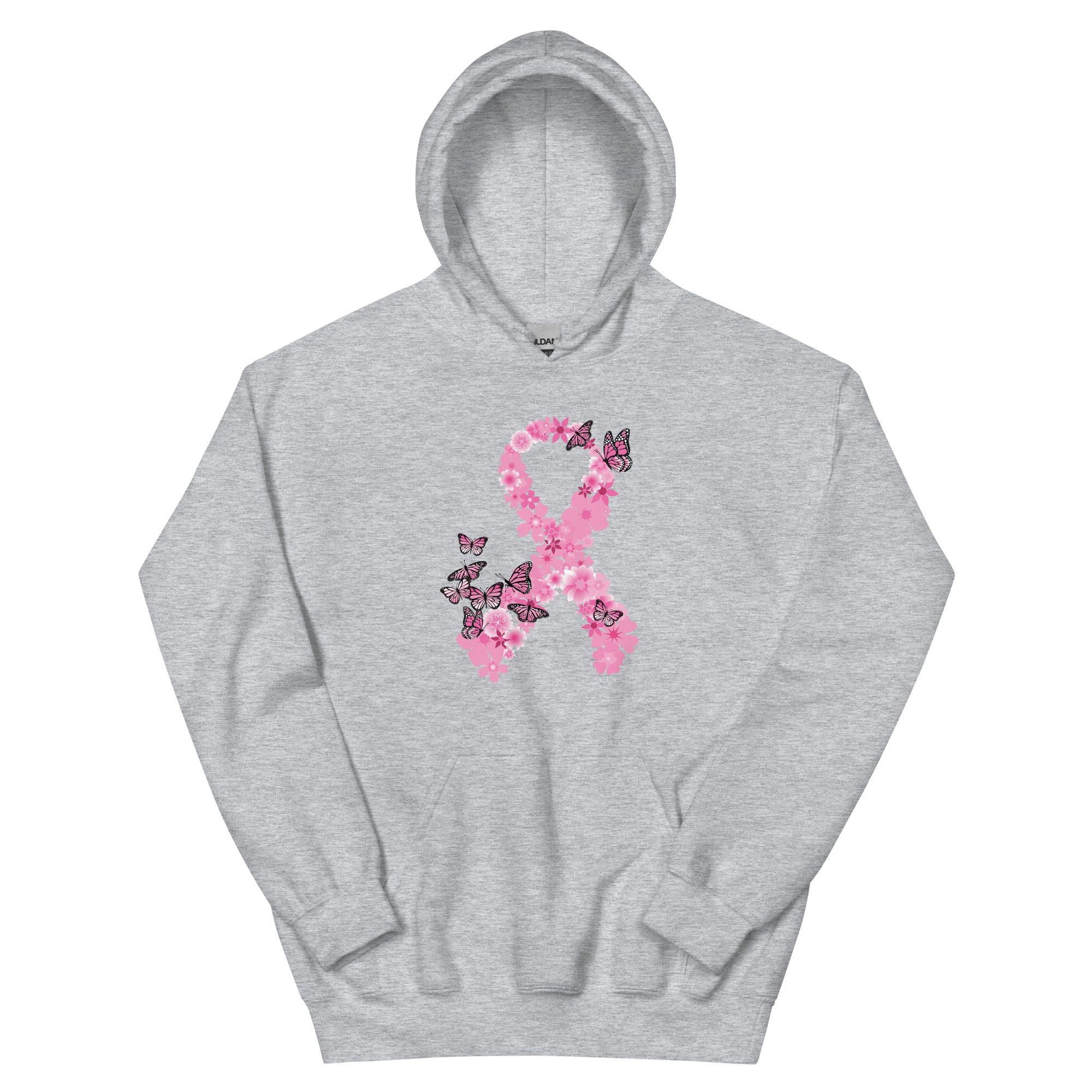 Pink Ribbon Butterflies Take Flight Hoodie