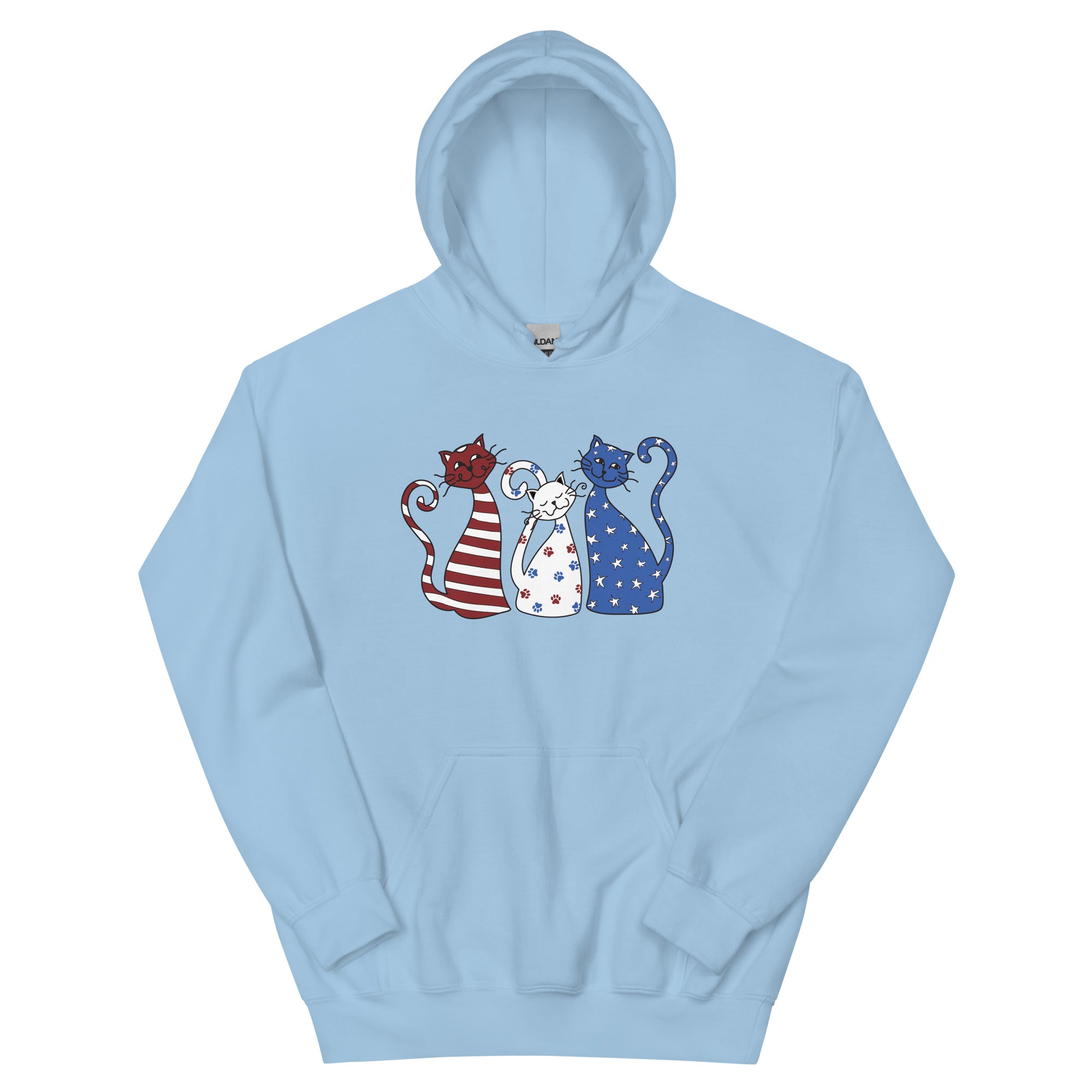 Whimsy Americana Cats Hoodie