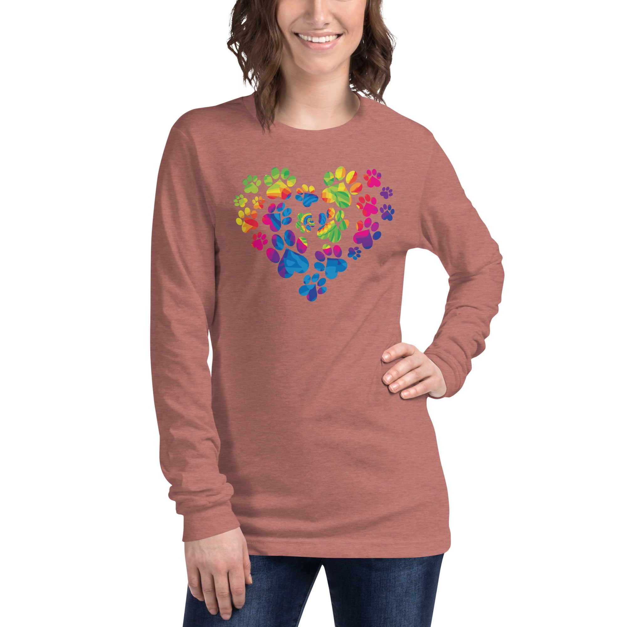 Anniversary Paw Print Love Long Sleeve Tee