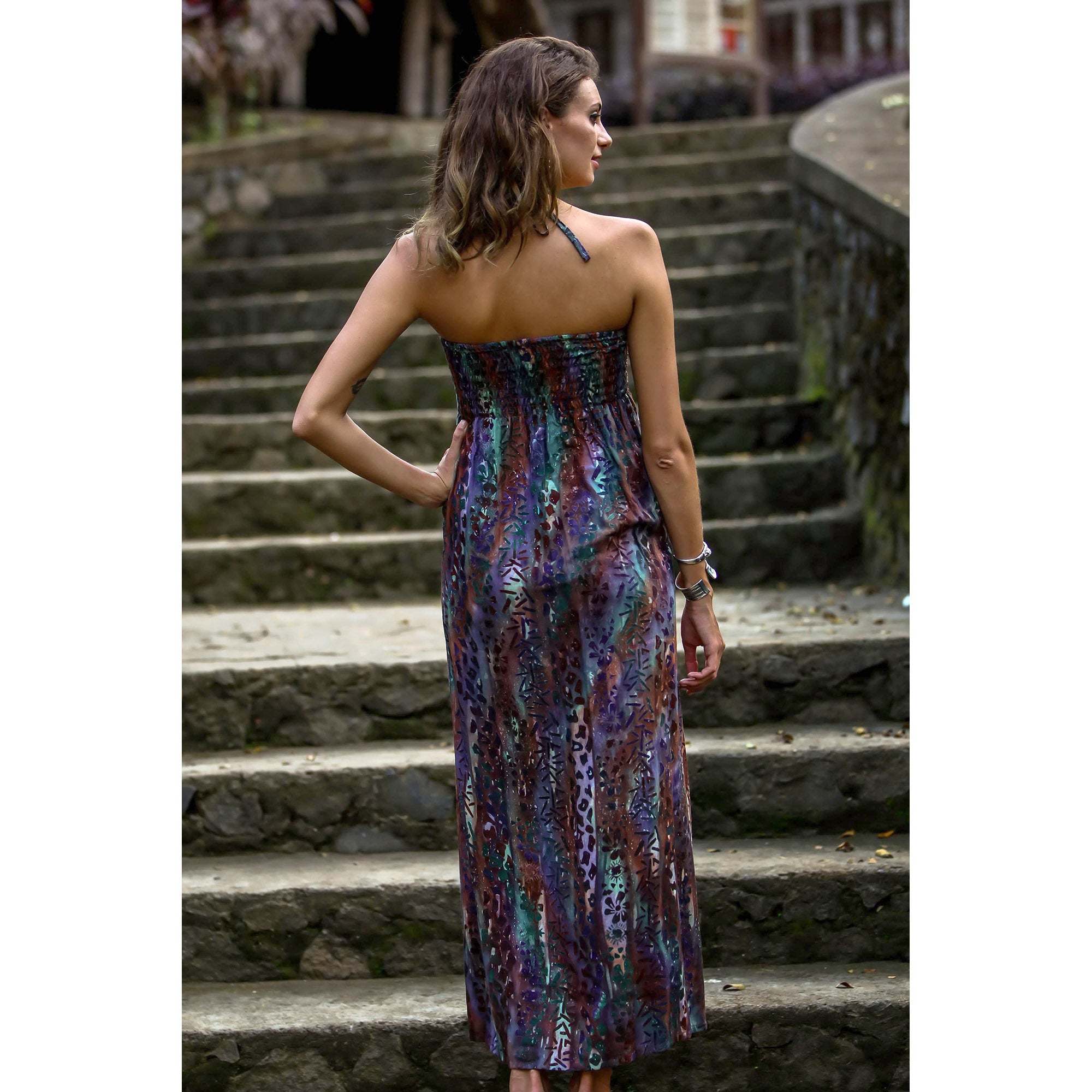 Bali Empress Multicolor Batik Dress