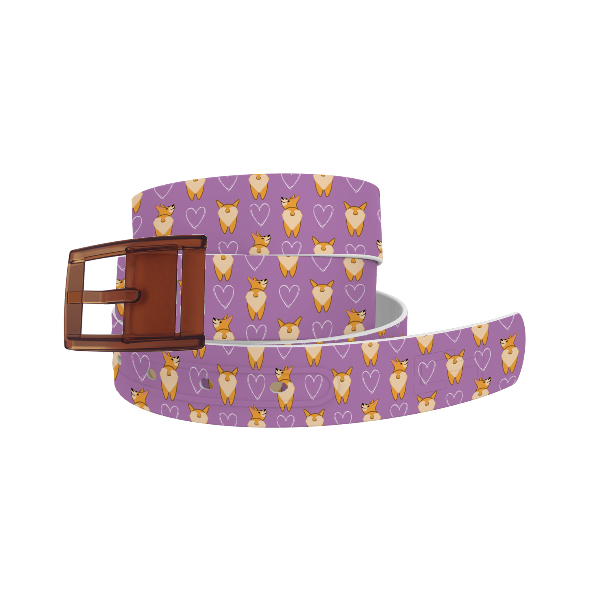 Corgi Butts Belt With Khaki Buckle