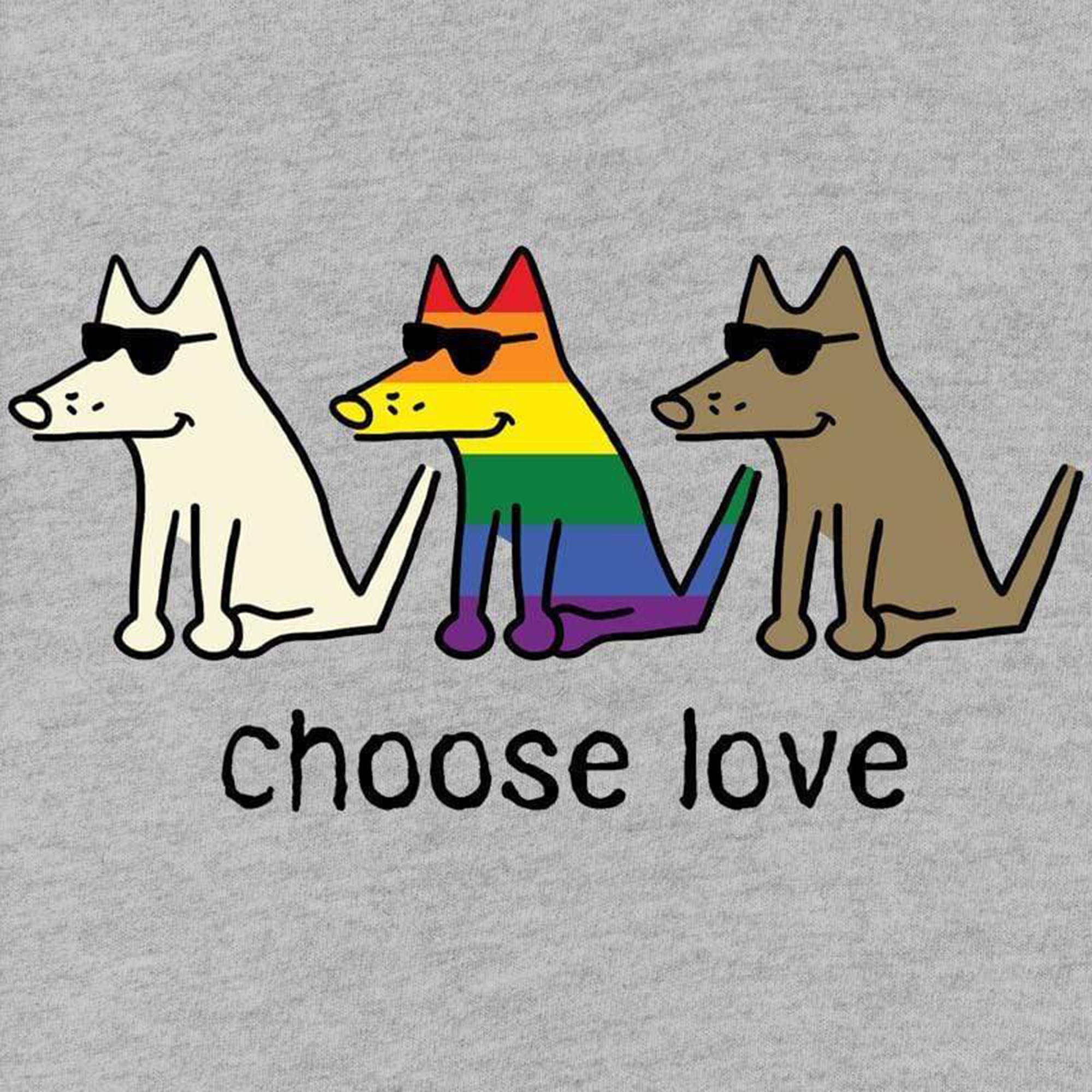 Teddy the Dog Choose Love V-Neck