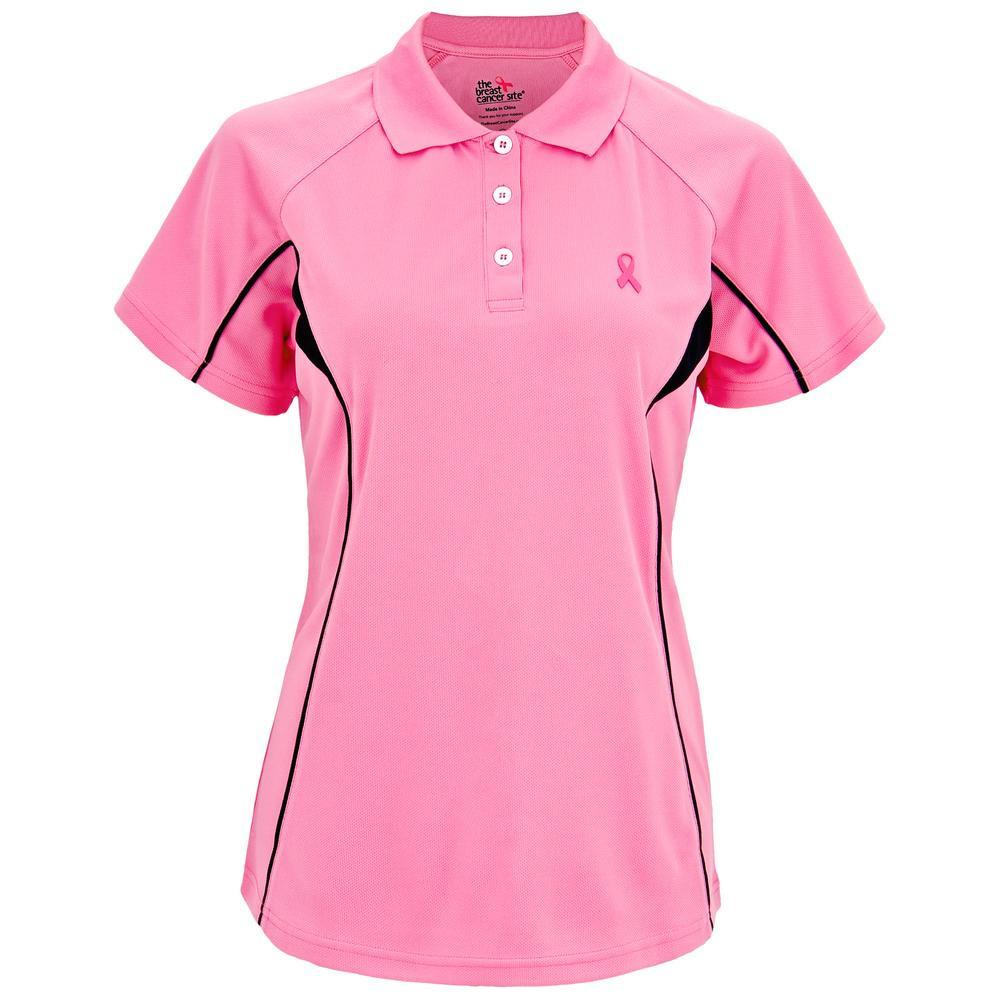 Pink Ribbon Quick-Dry Polo Shirt