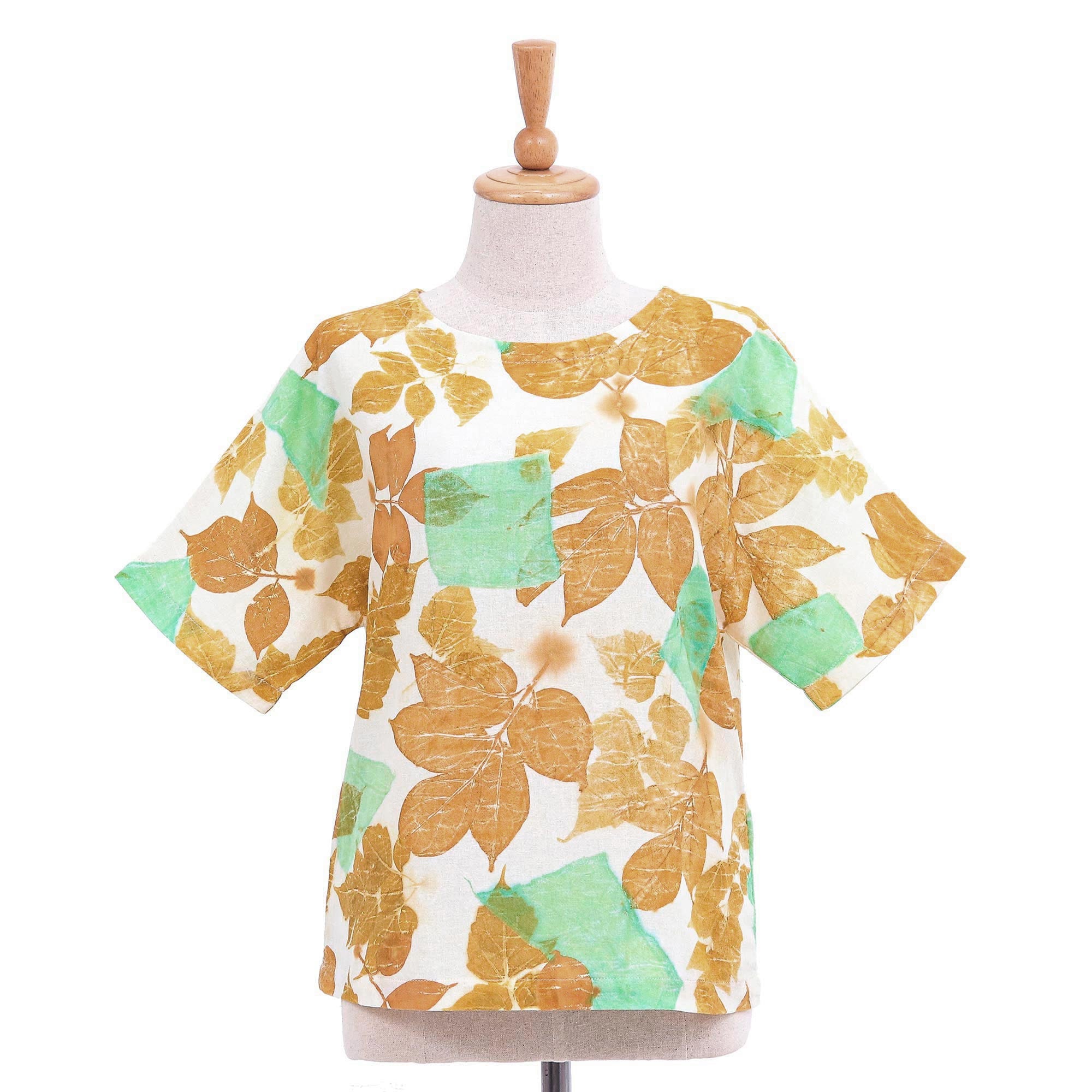 Botanical Mood Thai Botanical Ouke-Printed Cotton Blouse