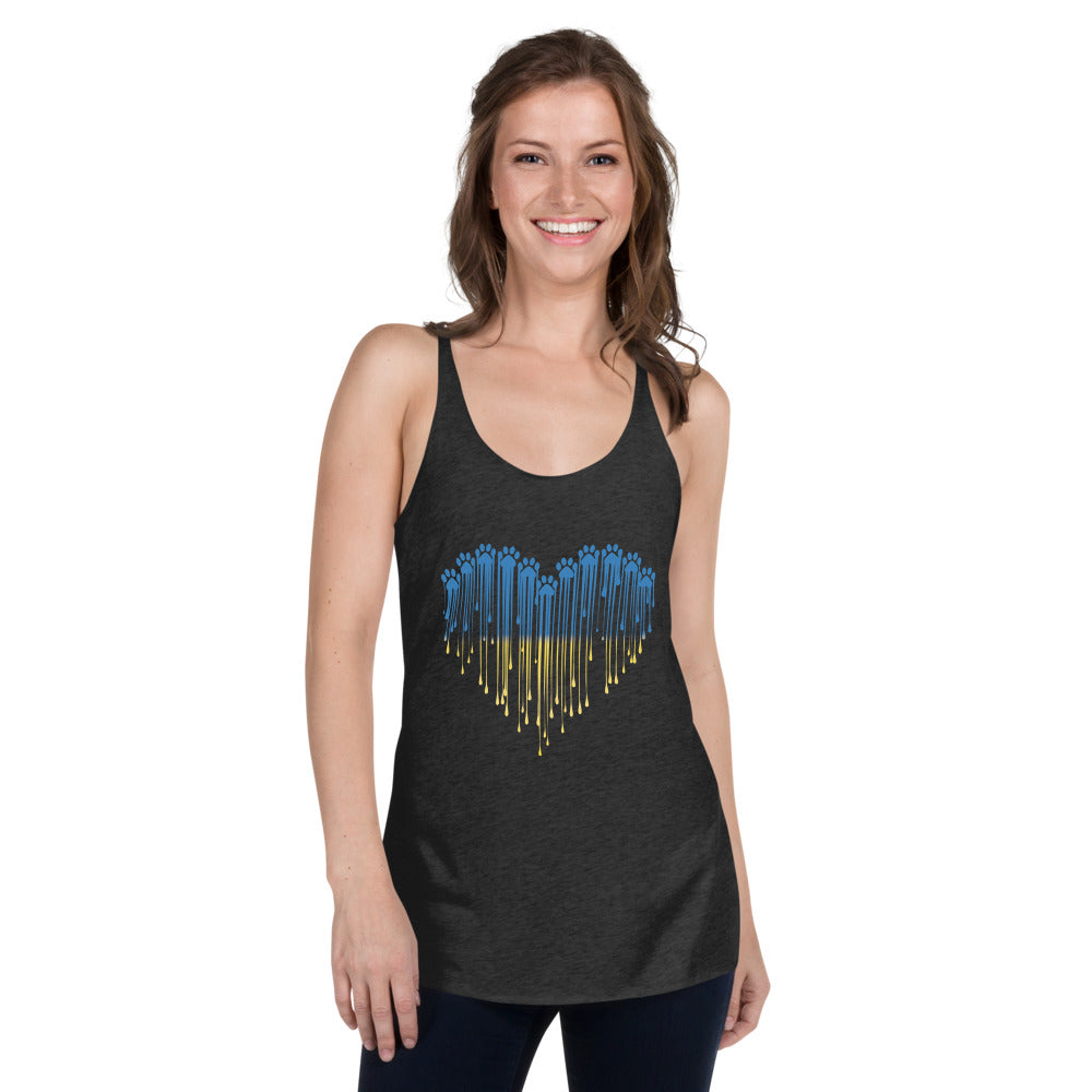 Paw Love For Ukraine Women's Racerback Tank