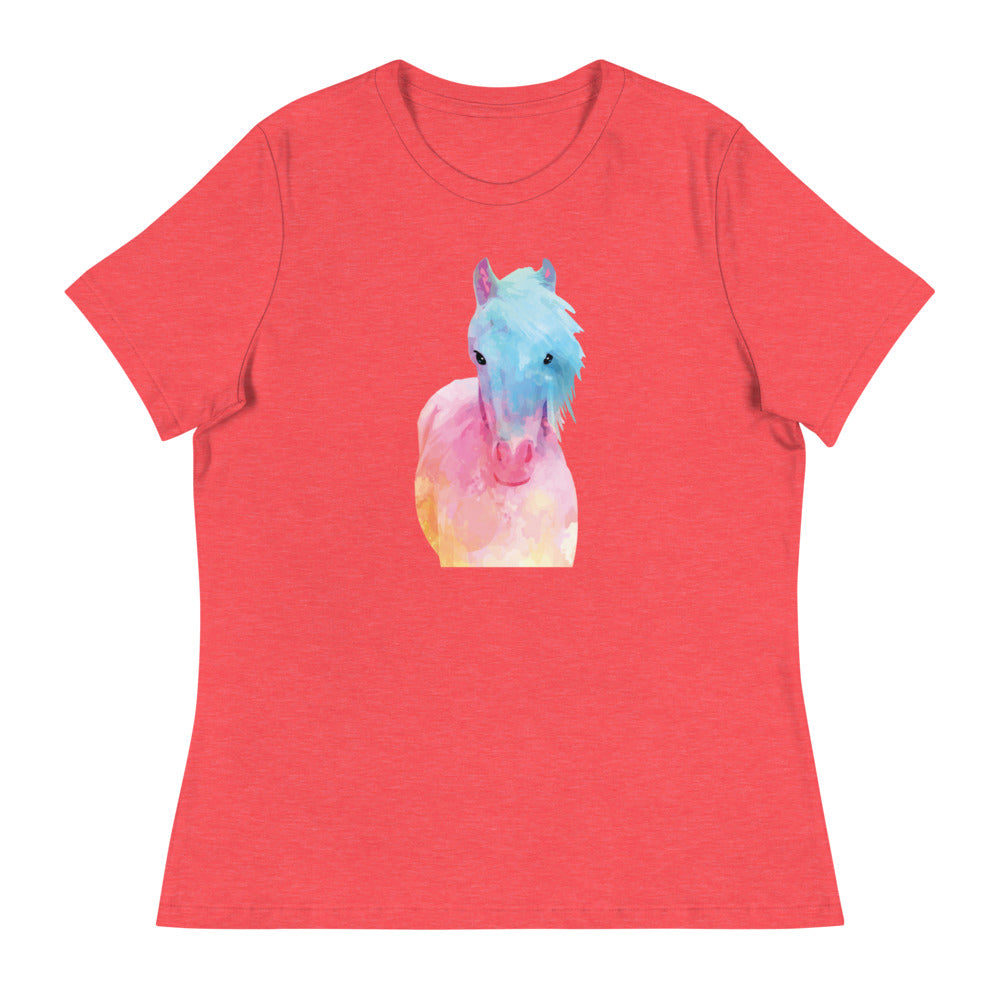 Horse in Sweet Pastels Women's Relaxed T-Shirt