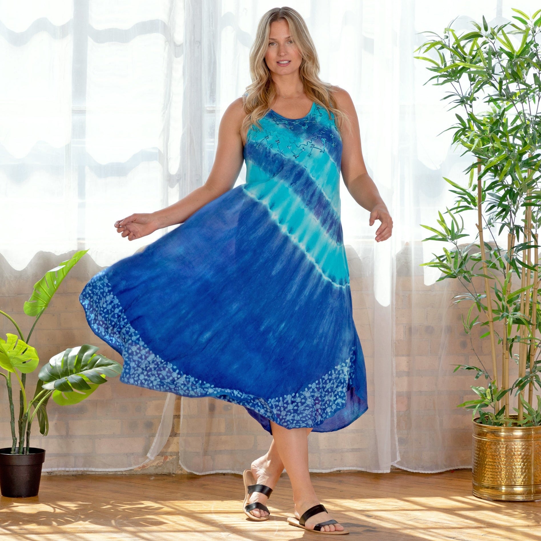 Just My Stripe Tie-Dye Long Dress | Fair Trade