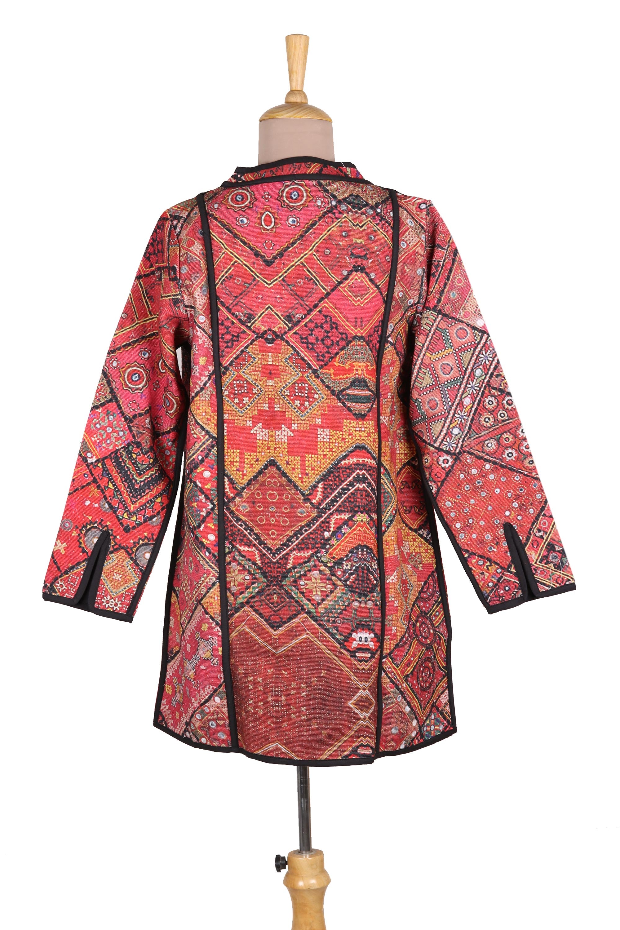 Blissful Variety Printed Cotton Jacket with Various Motifs from India