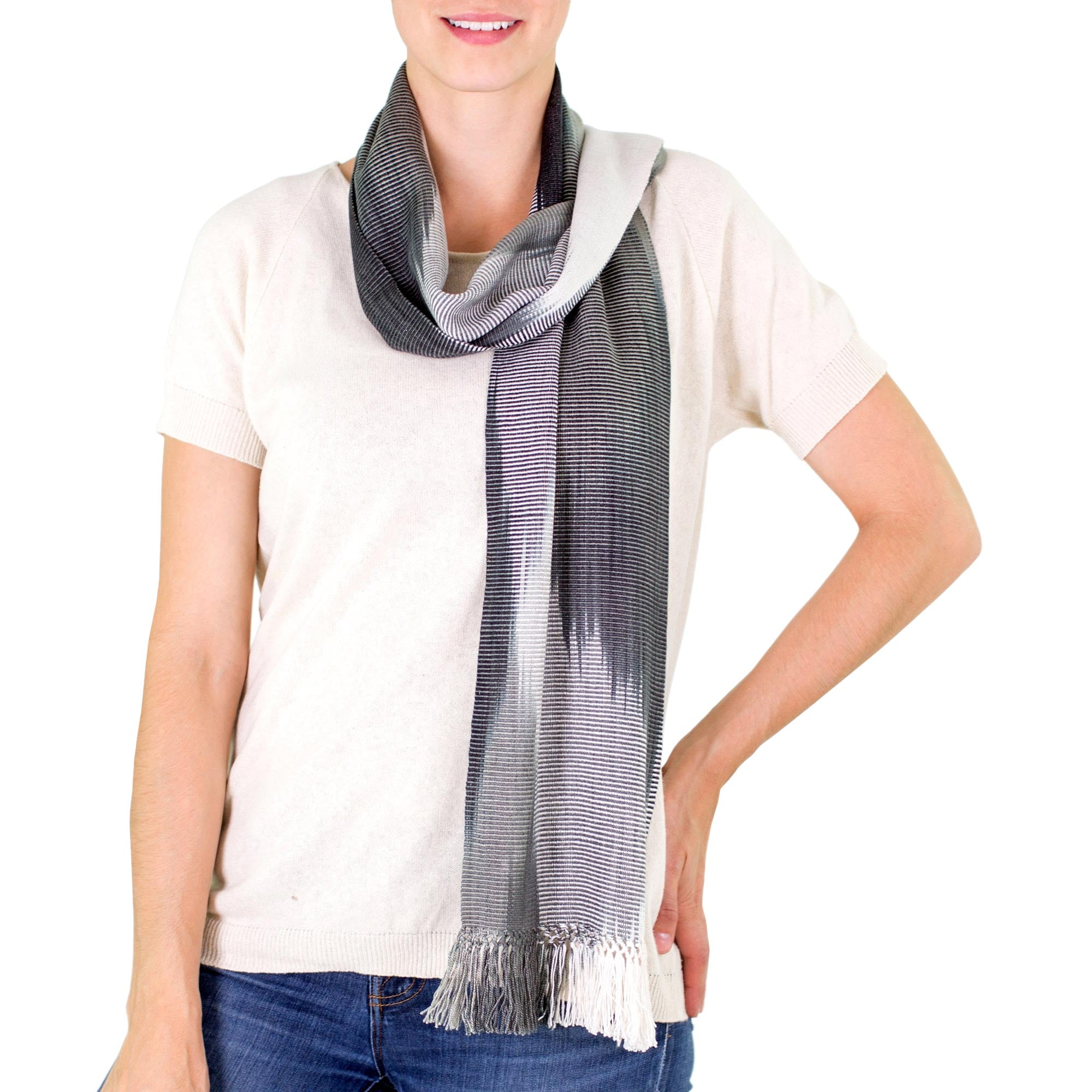 Solola Mist Guatemalan Rayon Chenille Scarf