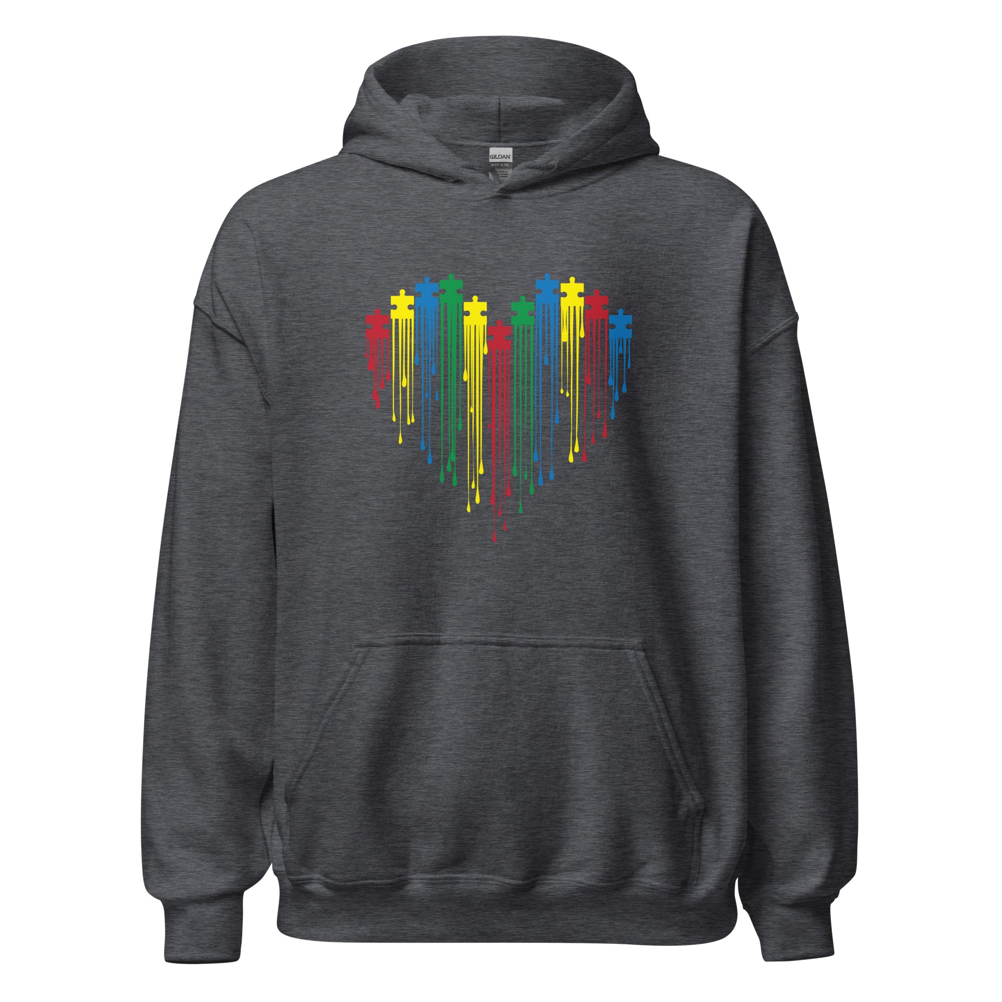 Painted Heart for Autism Hoodie